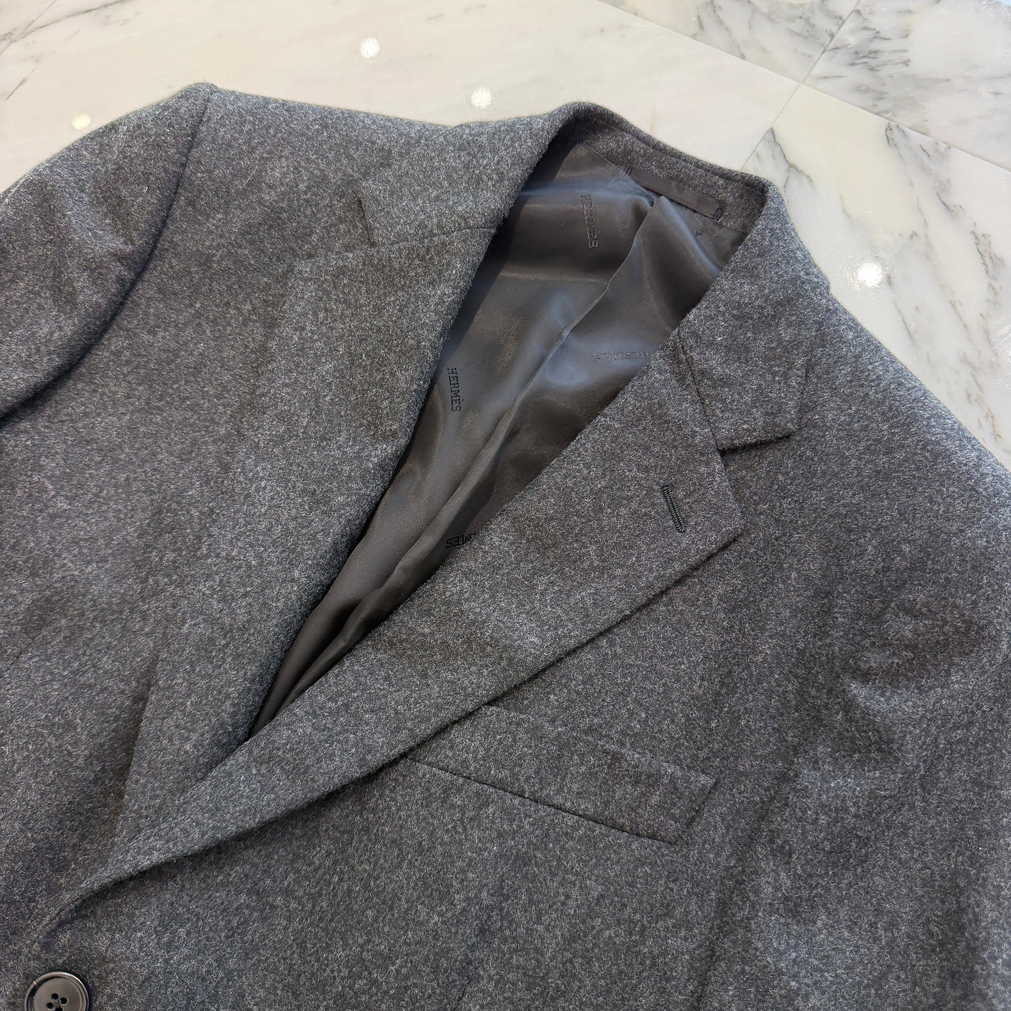 HERMES Tailored Wool Jacket G9362K Size 48 エルメス テーラード ウール ジャケット サイズ48