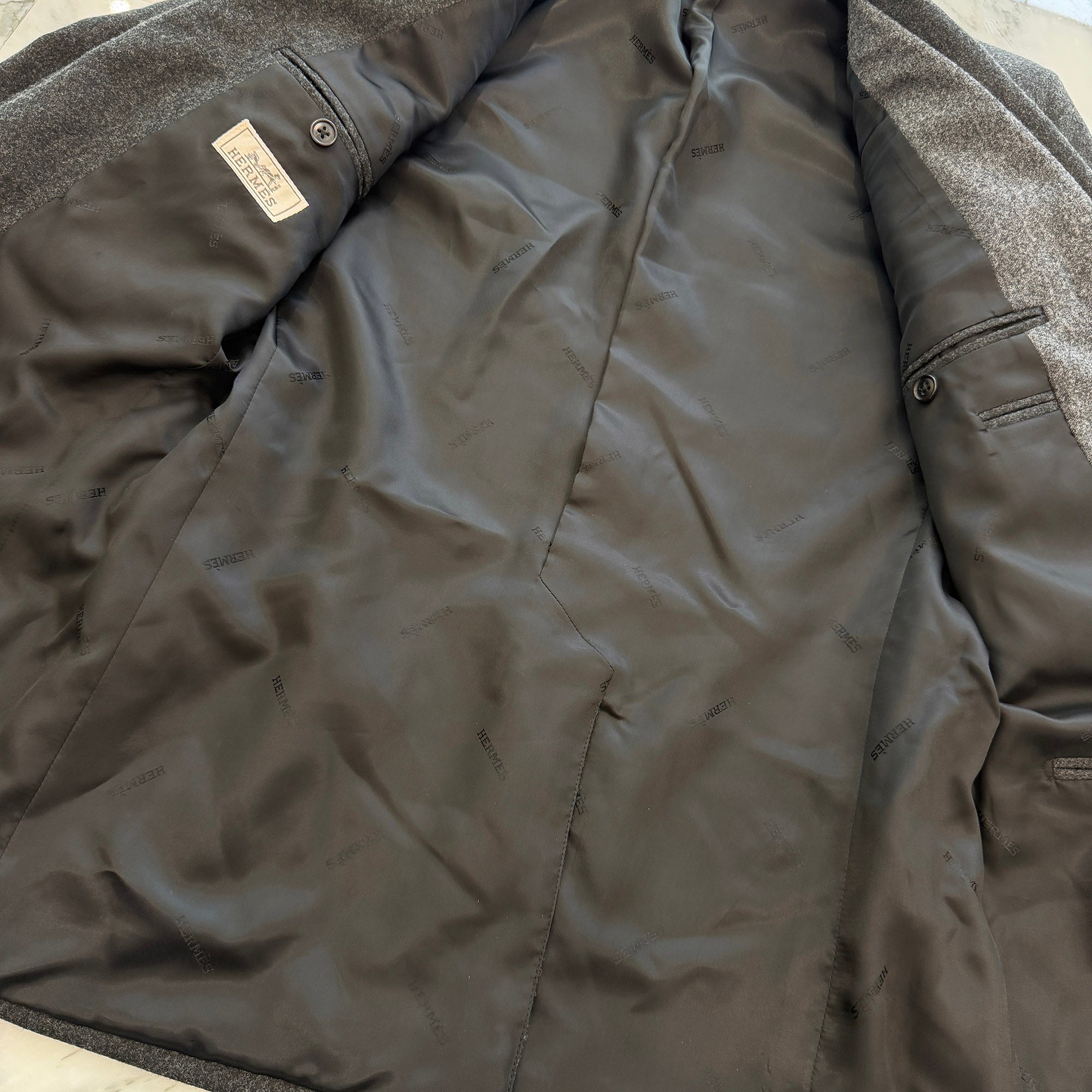 HERMES Tailored Wool Jacket G9362K Size 48 エルメス テーラード ウール ジャケット サイズ48