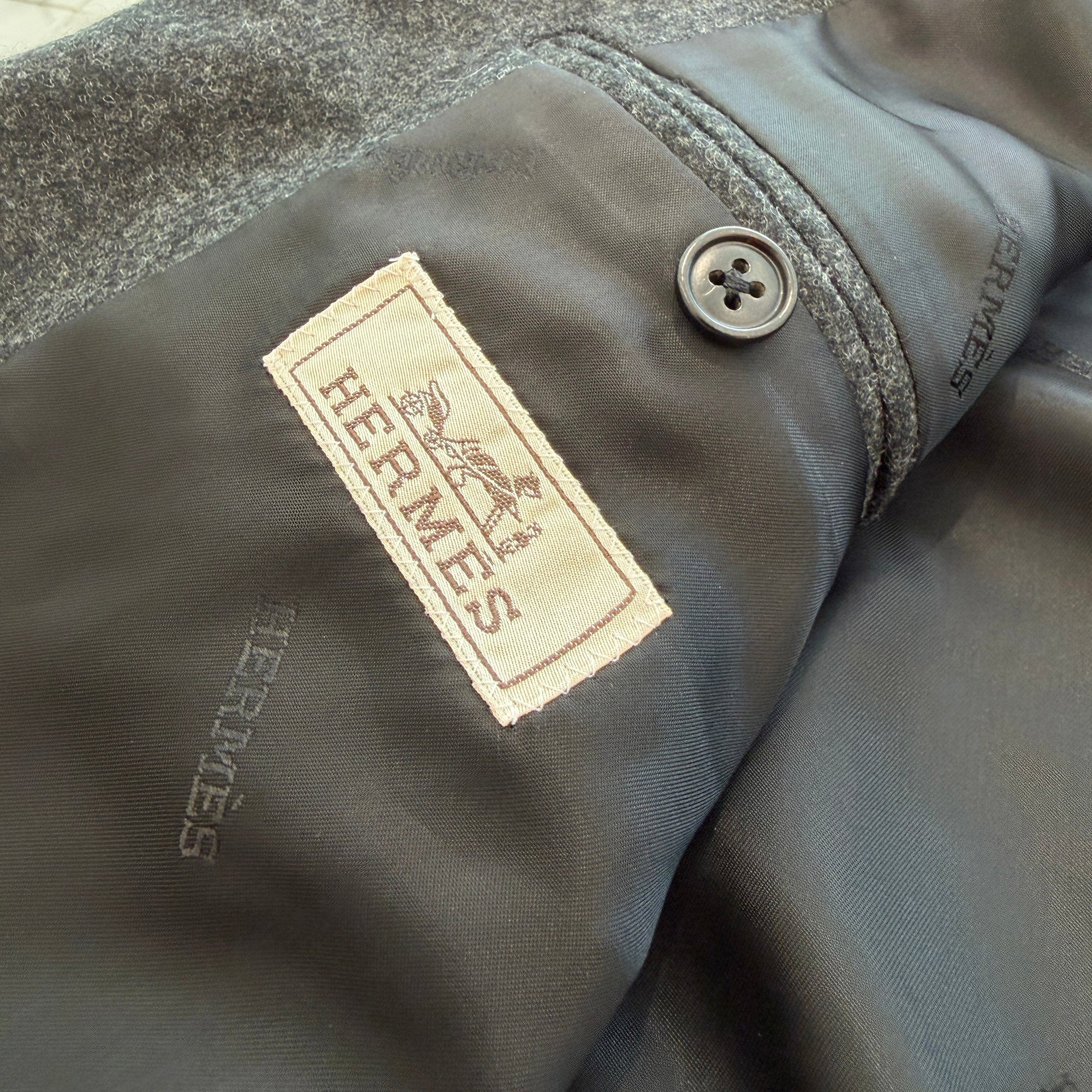 HERMES Tailored Wool Jacket G9362K Size 48 エルメス テーラード ウール ジャケット サイズ48