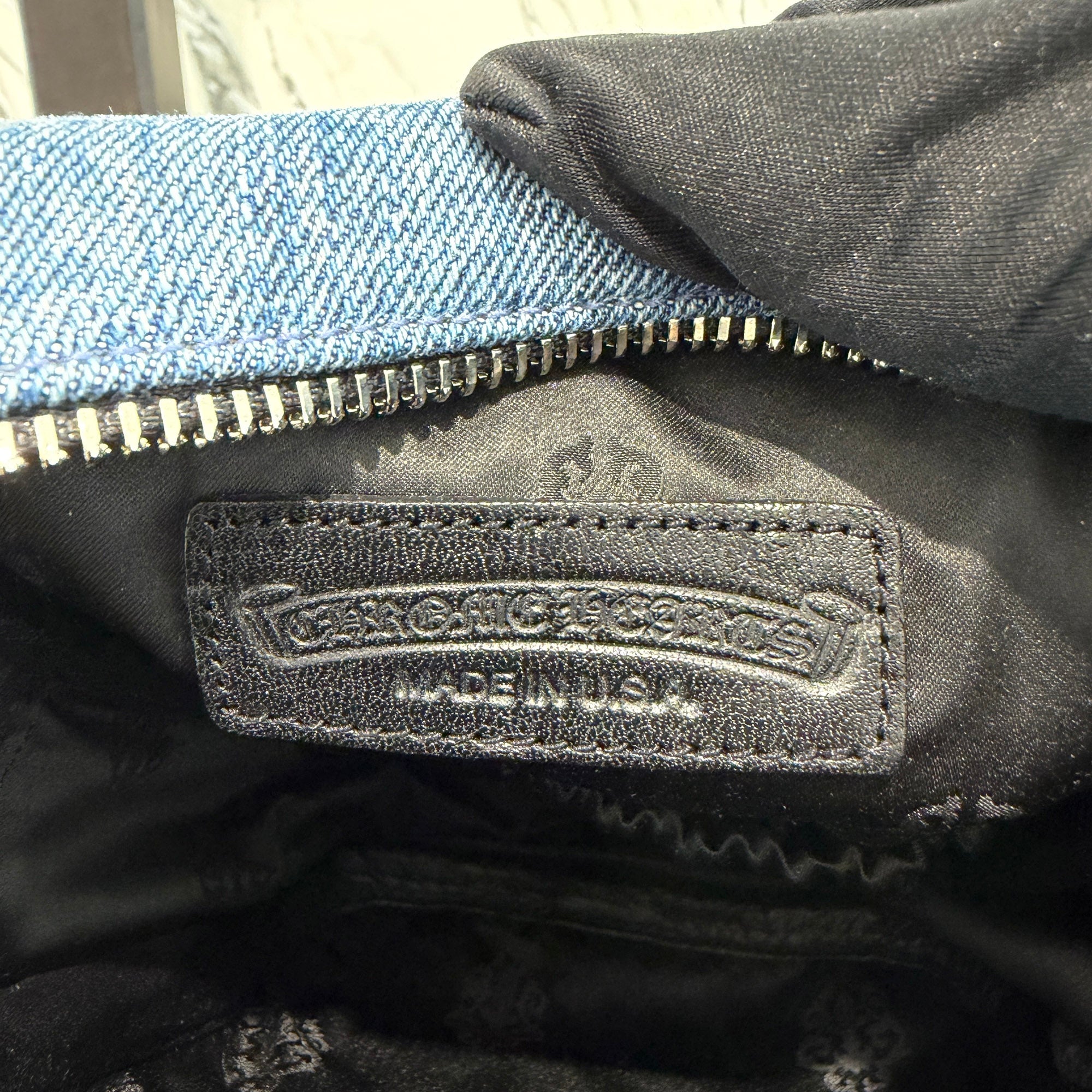 CHROME HEARTS TAKAMINI Multi Color Leather Cross Patch Denim Shoulder Bag クロムハーツ タカミニ マルチカラー レザークロスパッチ デニムショルダーバッグ