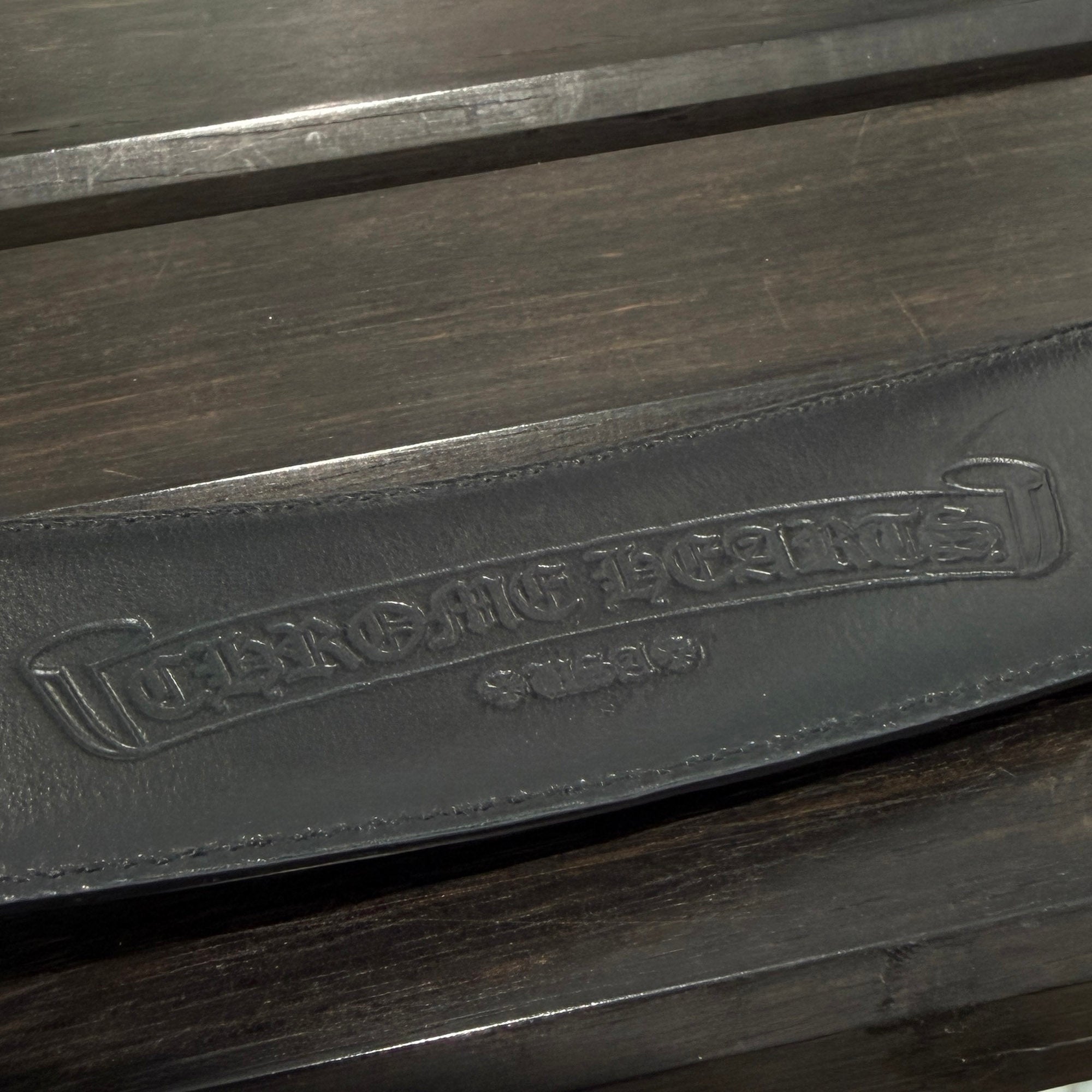 CHROME HEARTS 1.5 STRAP Horseshoe Rivet Leather Belt Size 30 クロムハーツ 1.5ストラップ ホースシューリベット レザーベルト サイズ30