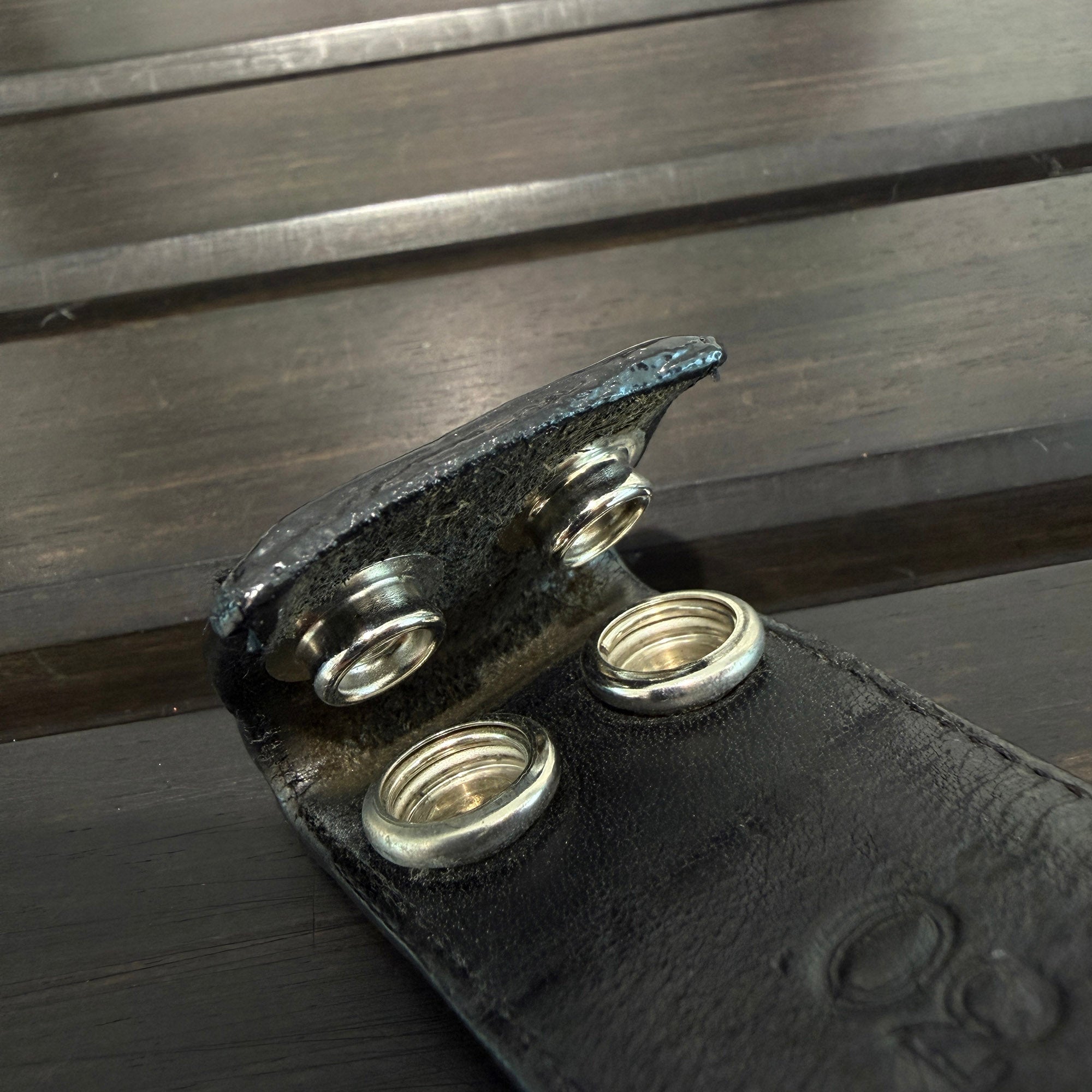 CHROME HEARTS 1.5 STRAP Horseshoe Rivet Leather Belt Size 30 クロムハーツ 1.5ストラップ ホースシューリベット レザーベルト サイズ30