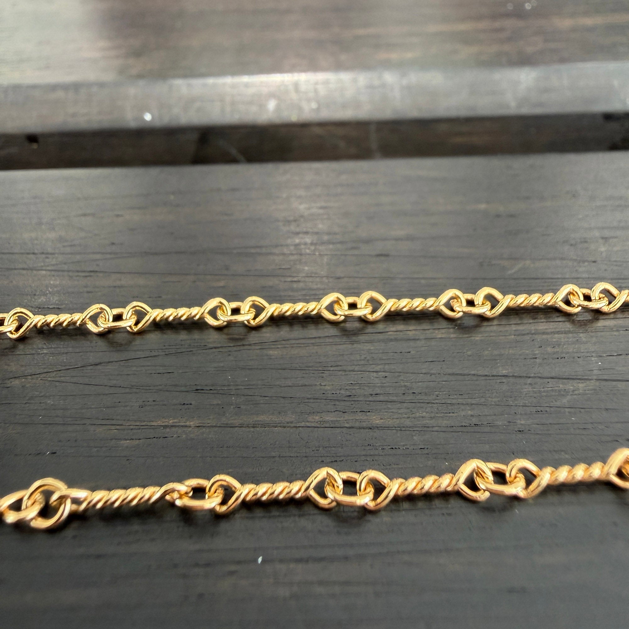 CHROME HEARTS 22K Twist Chain Necklace Size 18 Inch クロムハーツ 22K ツイストチェーン ネックレス サイズ 18インチ