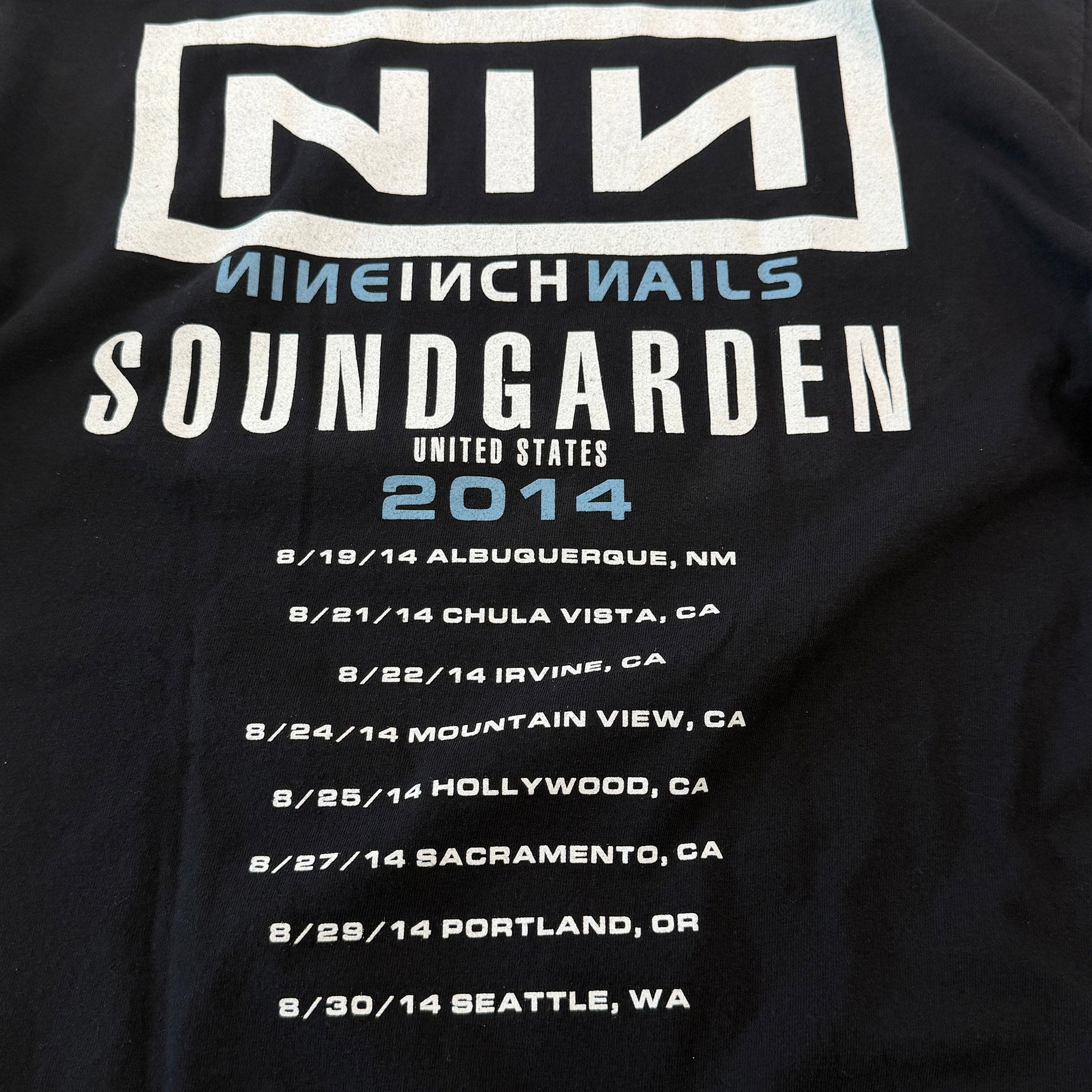 Vintage 00's NINE INCH NAILS × Sound Garden "North American Tour 2014" ALSTYLE S/S Tee Size L ヴィンテージ 00's ナインインチネイルズ×サウンドガーデン "ノース アメリカン ツアー 2014" アルスタイル社製 Tシャツ サイズL