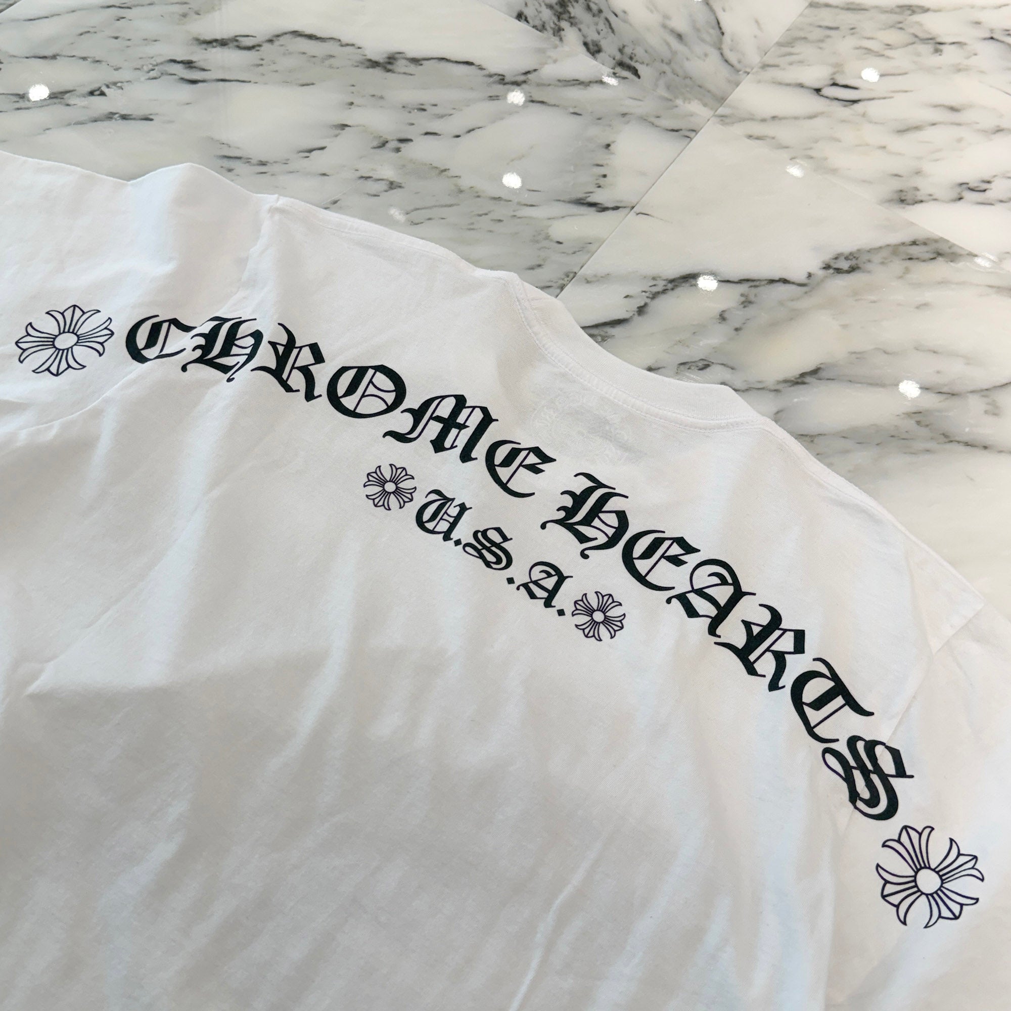 CHROME HEARTS Back Arch Logo USA Print Tee Size M クロムハーツ バックアーチロゴ USA プリントティー サイズM