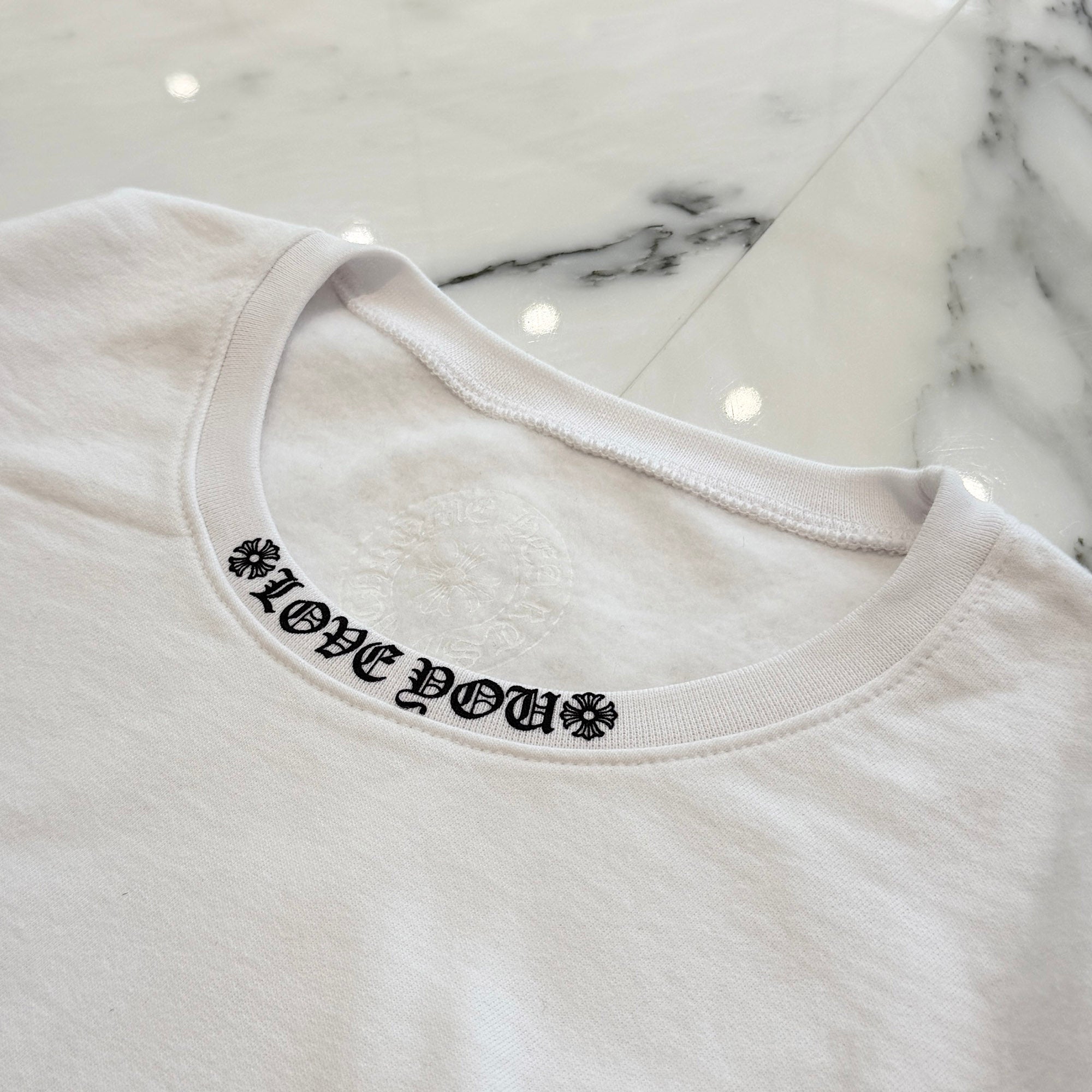 CHROME HEARTS "LOVE YOU" Crew Neck Sweat Shirt Size XL クロムハーツ ラブ ユー クルーネック スウェットシャツ サイズXL