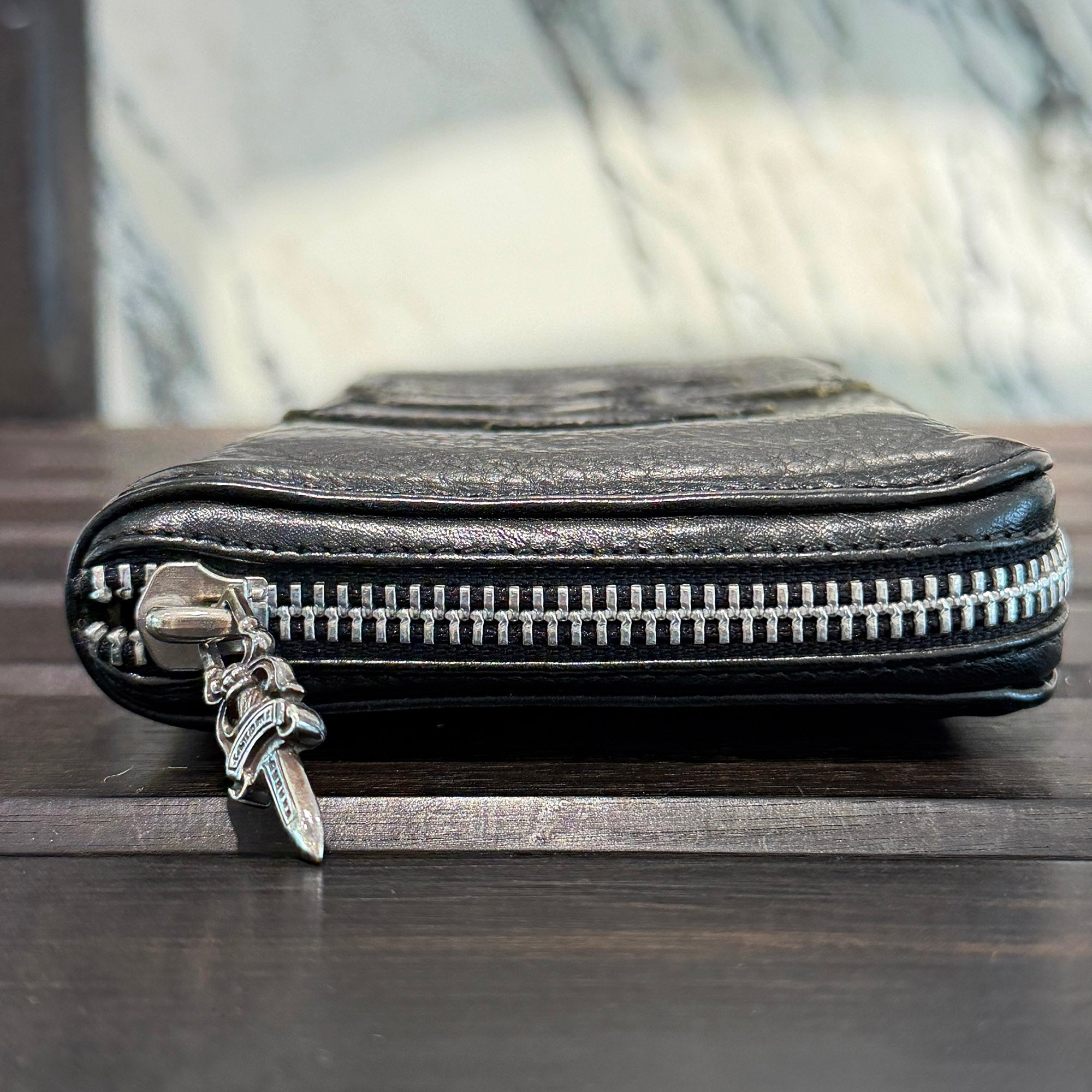 CHROME HEARTS 3 Cemetery Cross Leather Patch REC F ZIP Wallet クロムハーツ 3セメタリークロス レザーパッチ レック F ジップ ウォレット