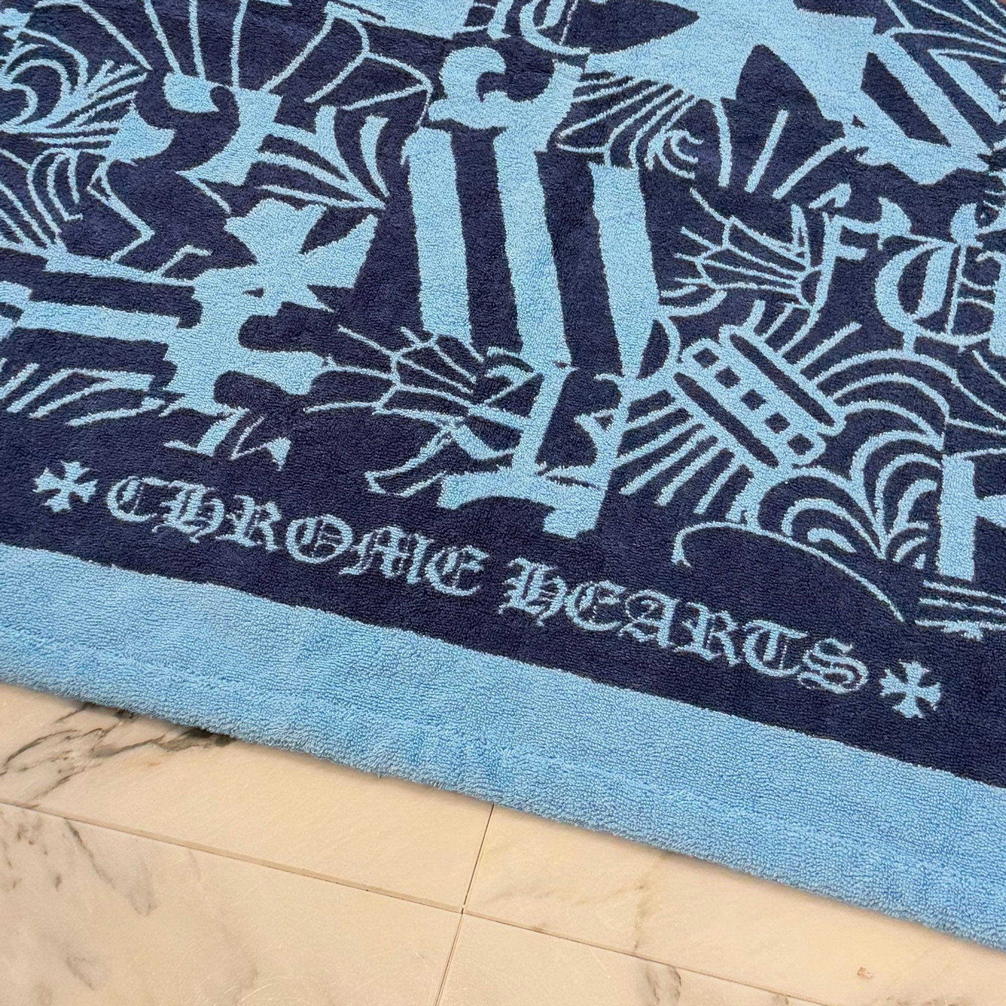 CHROME HEARTS Multi Logo Jacquard Beach Towel クロムハーツ マルチロゴ ジャカード ビーチタオル