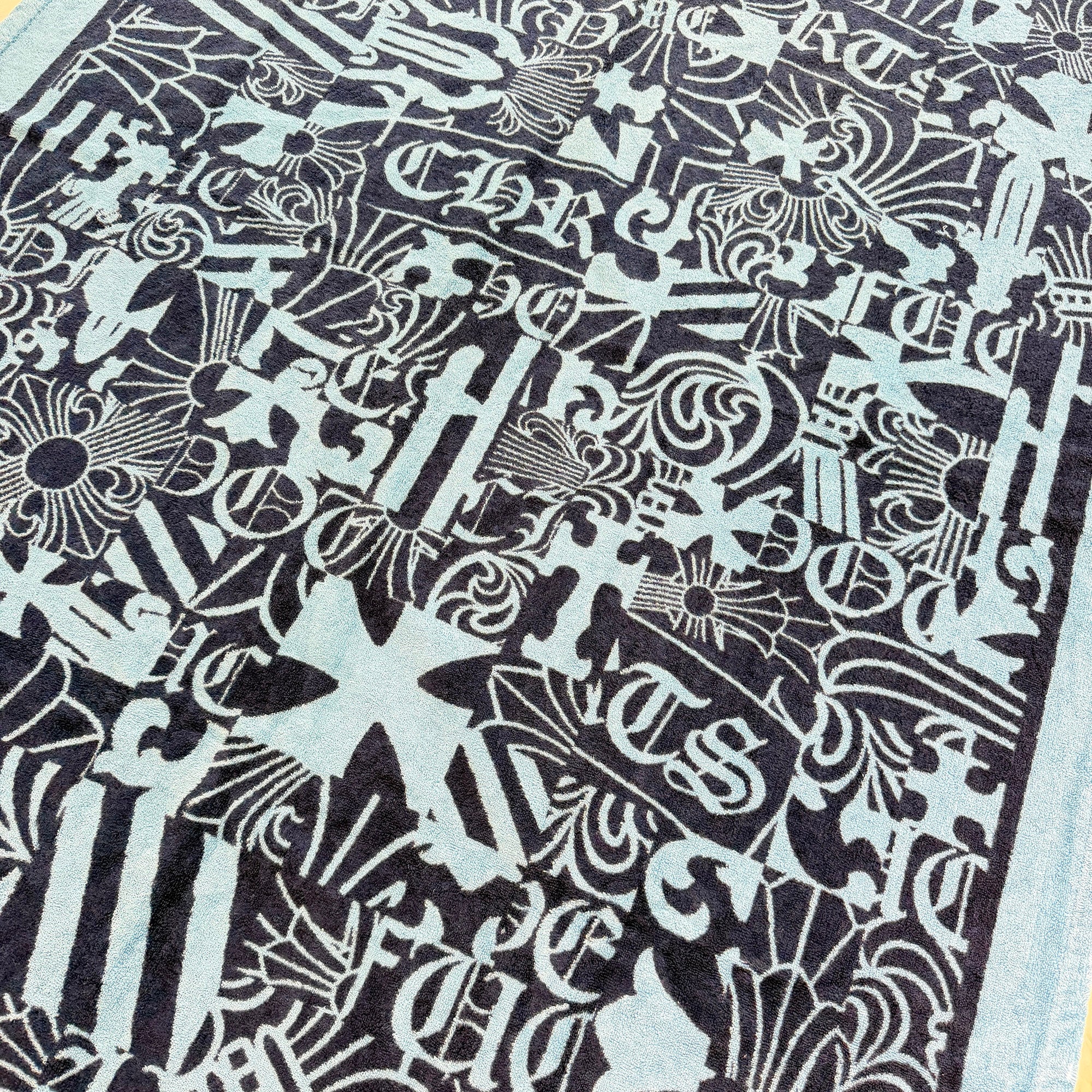 CHROME HEARTS Multi Logo Jacquard Beach Towel クロムハーツ マルチロゴ ジャカード ビーチタオル