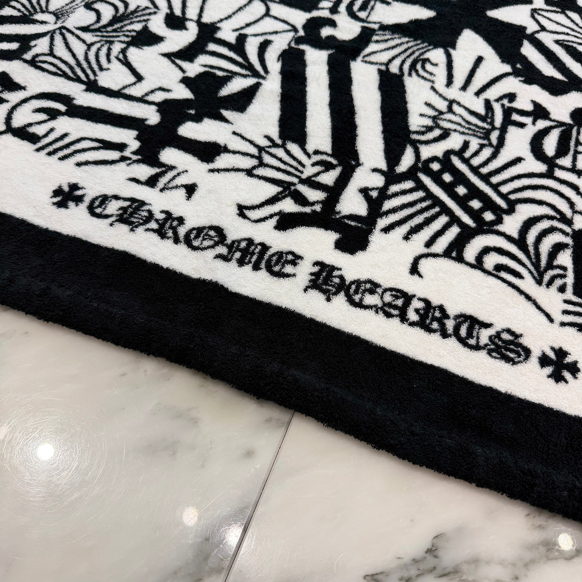 CHROME HEARTS Multi Logo Jacquard Beach Towel クロムハーツ マルチロゴ ジャカード ビーチタオル