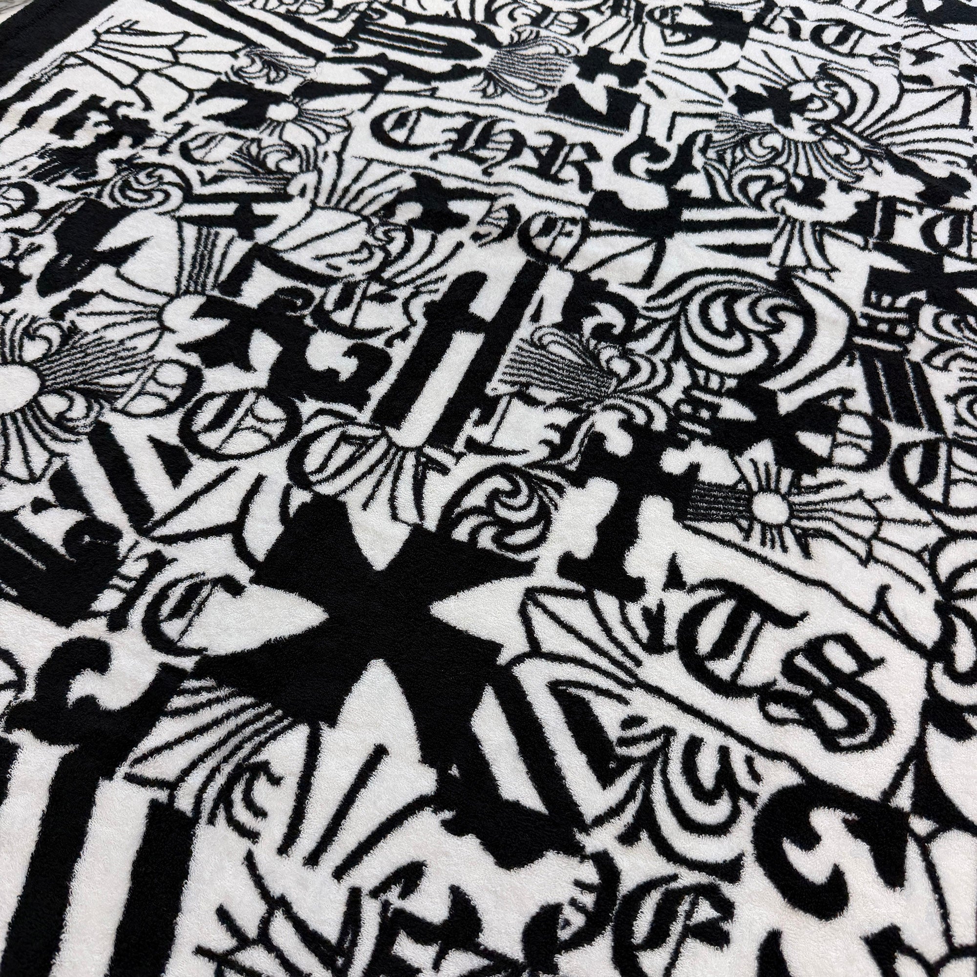CHROME HEARTS Multi Logo Jacquard Beach Towel クロムハーツ マルチロゴ ジャカード ビーチタオル