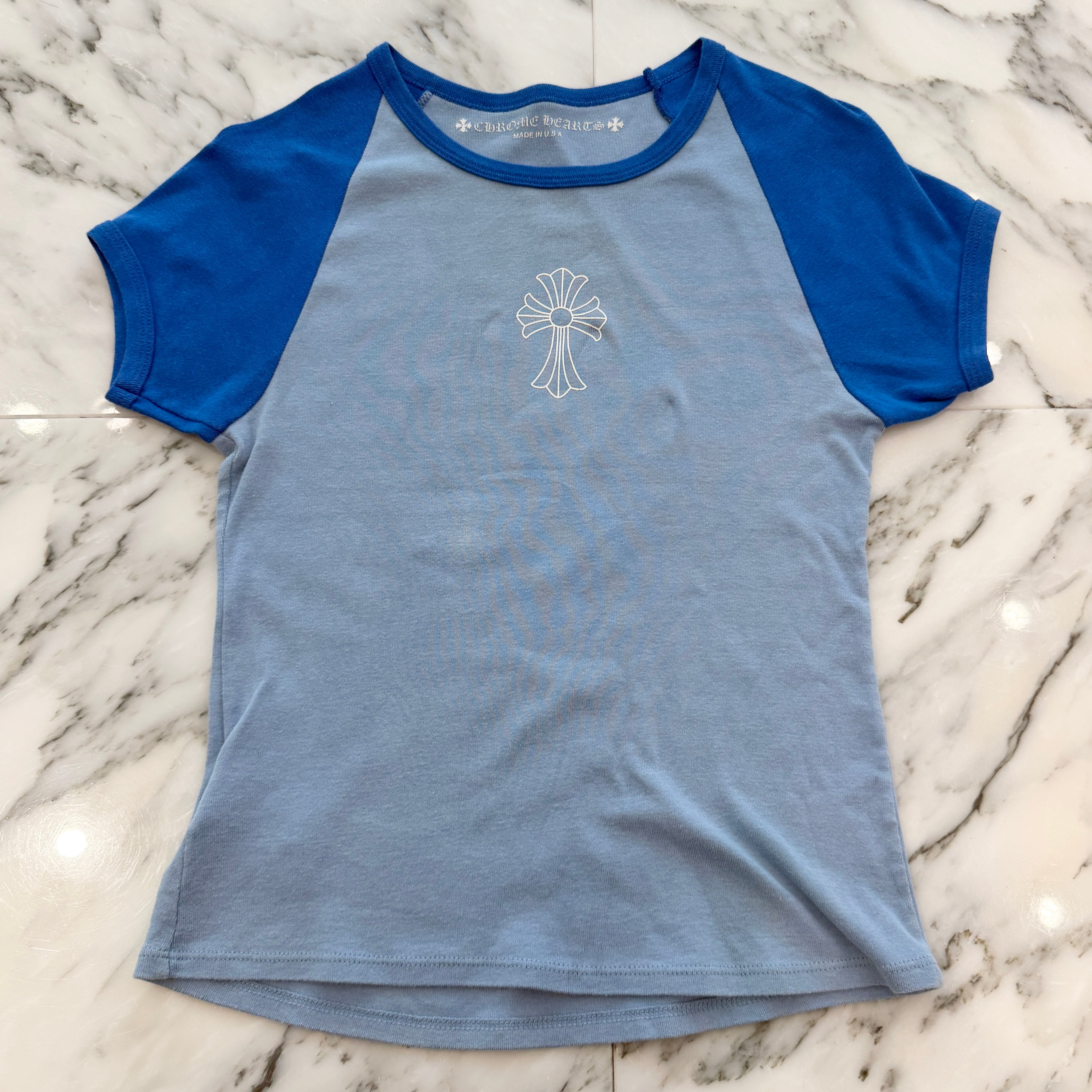 CHROME HEARTS Cemetery Cross Print Raglan Tee Size L クロムハーツ セメタリークロス プリント ラグランTシャツ サイズL
