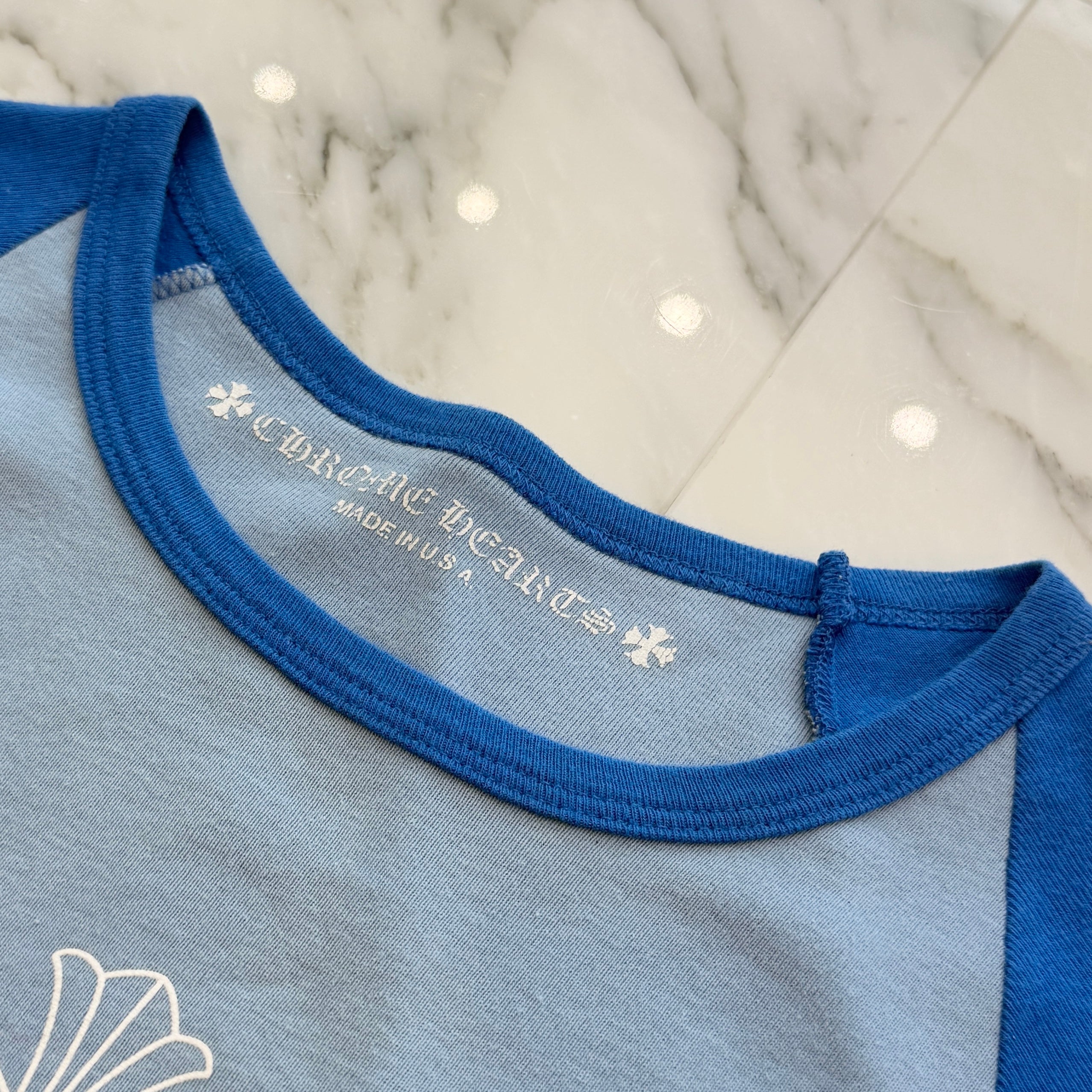 CHROME HEARTS Cemetery Cross Print Raglan Tee Size L クロムハーツ セメタリークロス プリント ラグランTシャツ サイズL