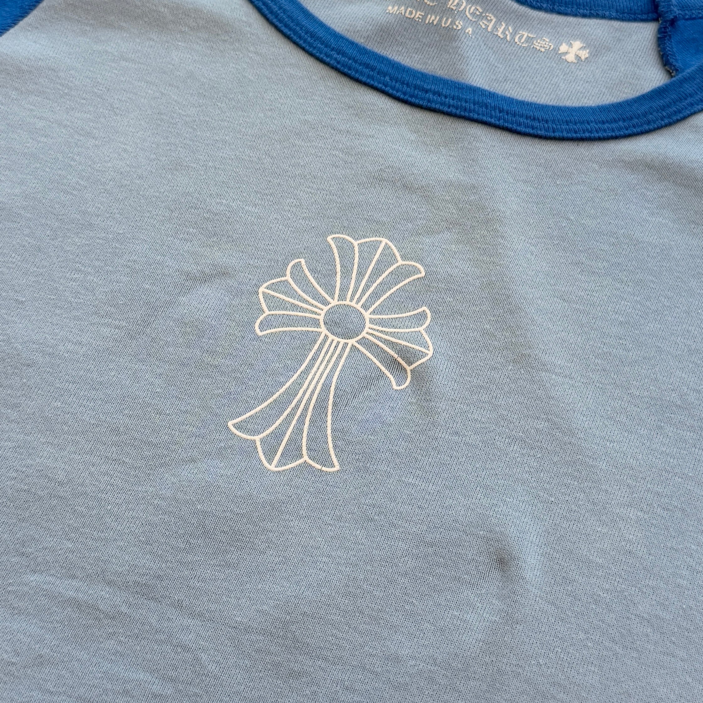 CHROME HEARTS Cemetery Cross Print Raglan Tee Size L クロムハーツ セメタリークロス プリント ラグランTシャツ サイズL