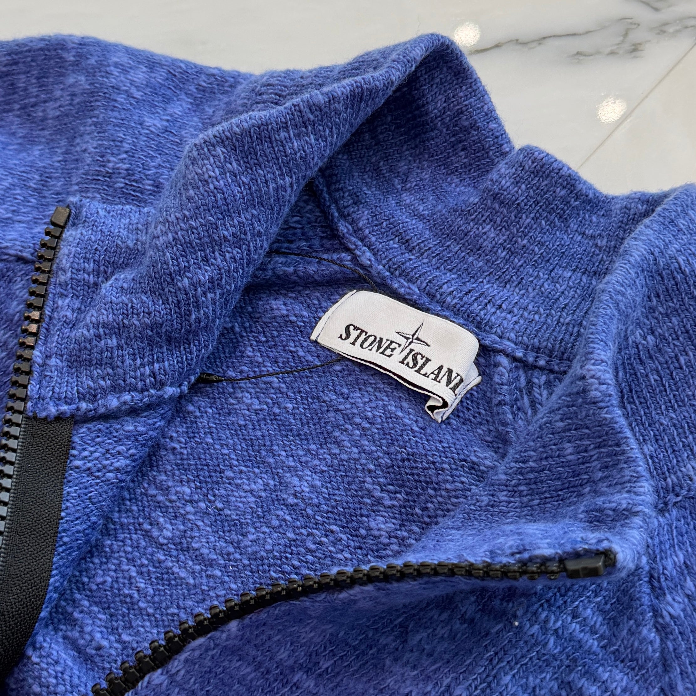STONE ISLAND 2021AW Wool Cotton Stand Collar Zip Up Cardigan 7515536D3 Size XL ストーンアイランド ウールコットン スタンドカラー ジップアップ カーディガン サイズXL