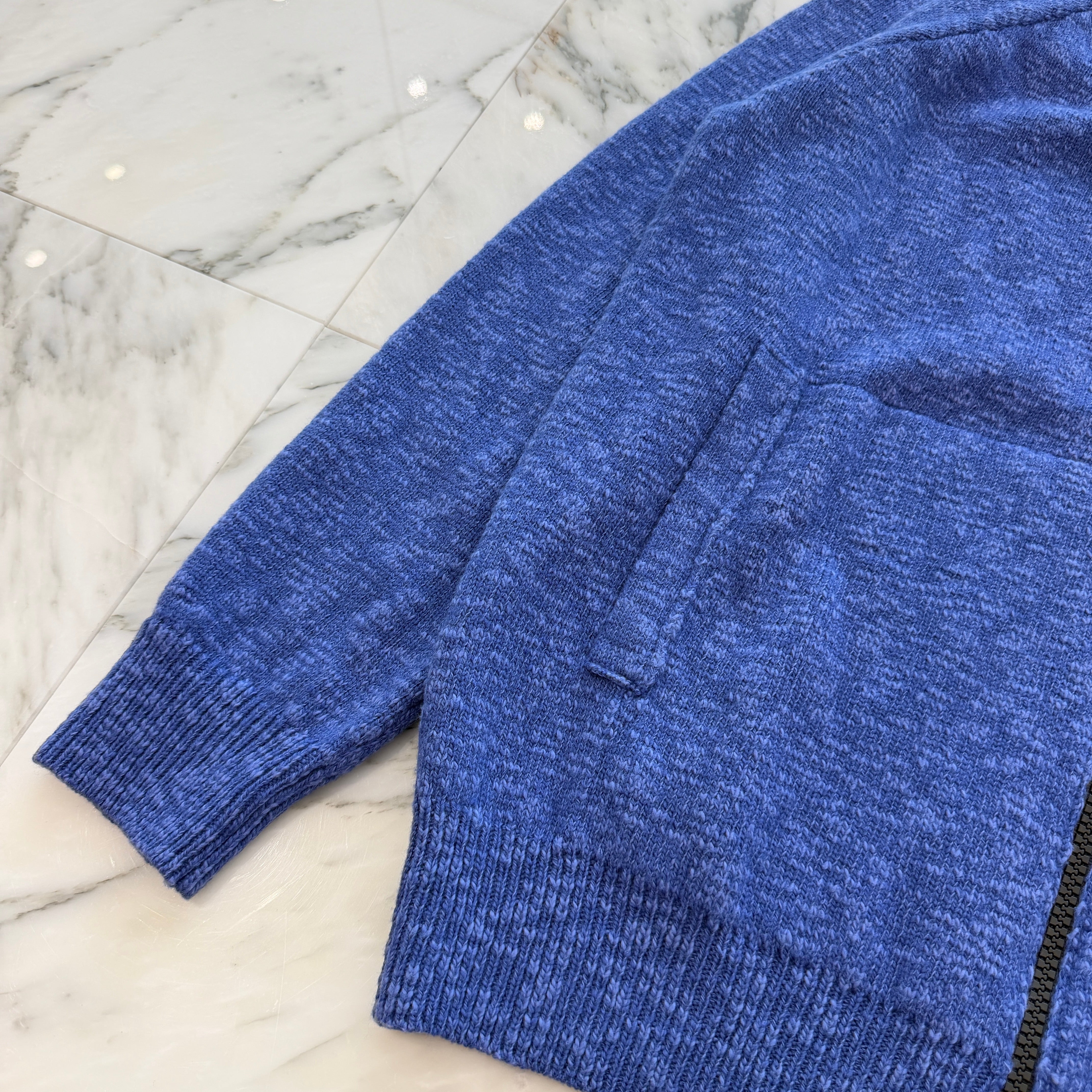 STONE ISLAND 2021AW Wool Cotton Stand Collar Zip Up Cardigan 7515536D3 Size XL ストーンアイランド ウールコットン スタンドカラー ジップアップ カーディガン サイズXL