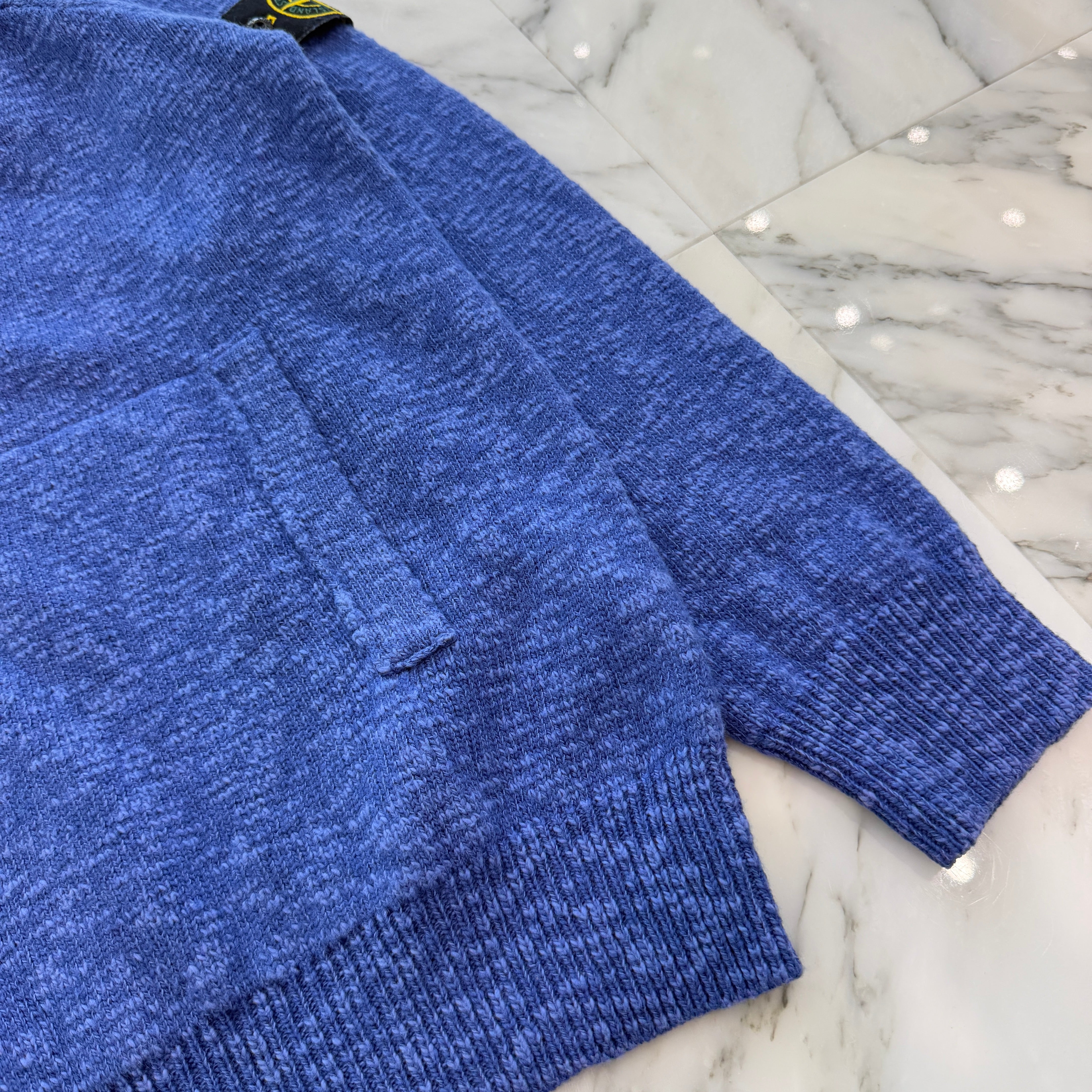 STONE ISLAND 2021AW Wool Cotton Stand Collar Zip Up Cardigan 7515536D3 Size XL ストーンアイランド ウールコットン スタンドカラー ジップアップ カーディガン サイズXL