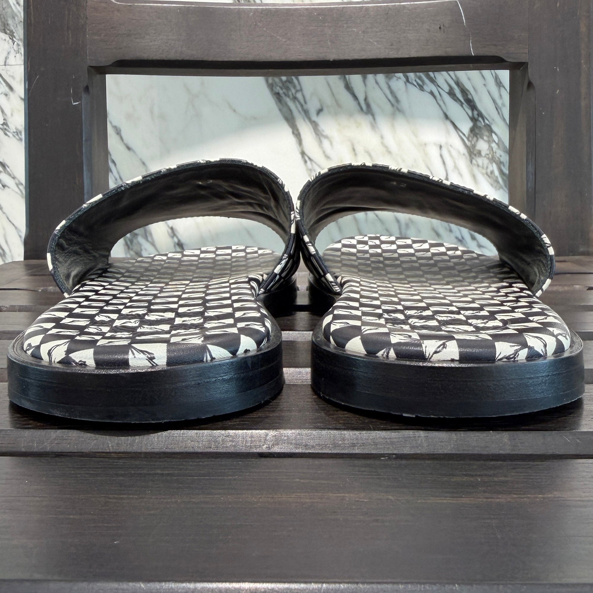 CHROME HEARTS × MATTY BOY 99Eyes Chomper Patch Leather Sandals Size 42 (約26.5cm～27.0cm) クロムハーツ×マッティボーイ 99アイズ チョンパー パッチ レザーサンダル サイズ42 (約26.5cm～27.0cm)