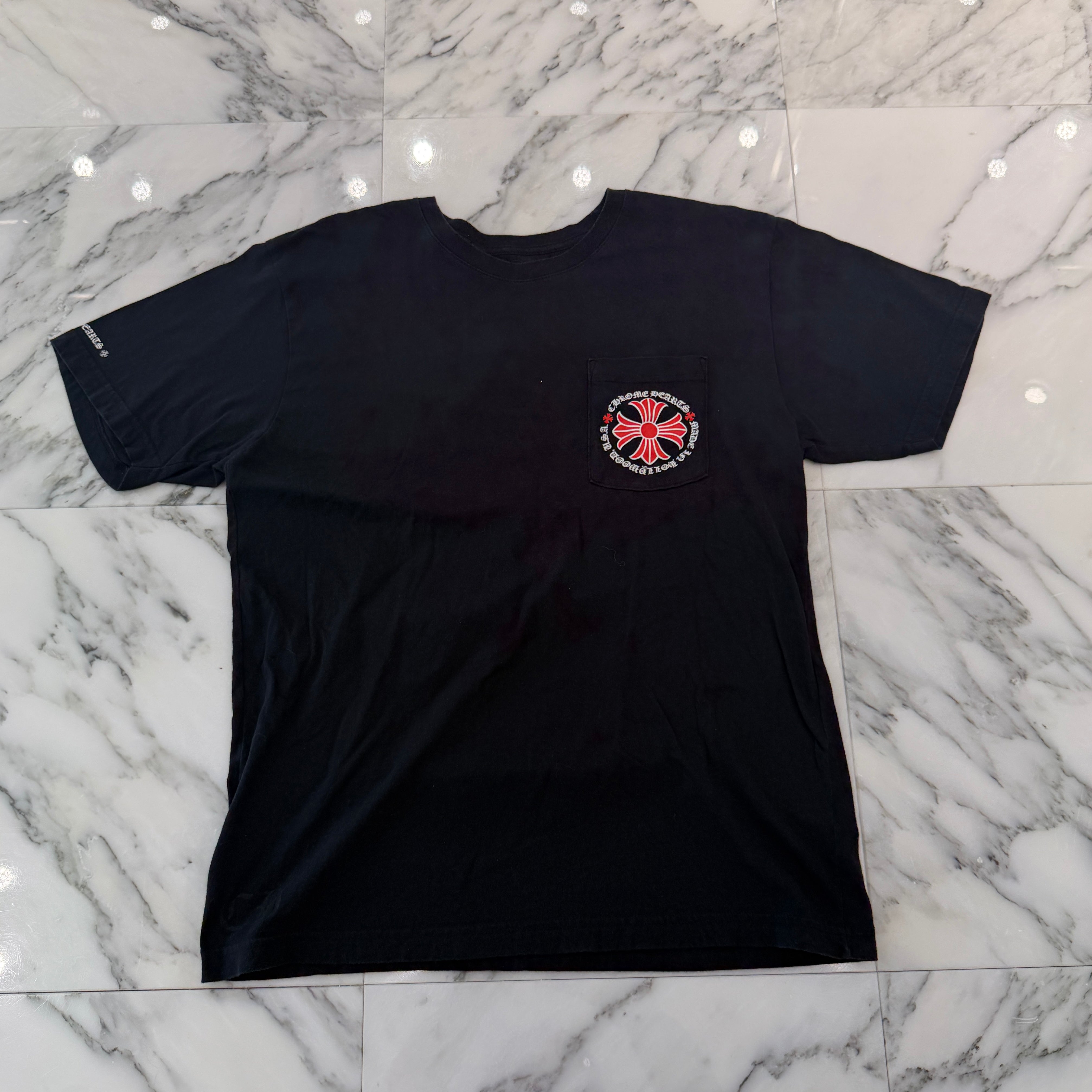 CHROME HEARTS Hollywood Limited Red CH Plus Horseshoe Tee Size L クロムハーツ ハリウッド限定 レッド CHプラス ホースシュー Tシャツ サイズL