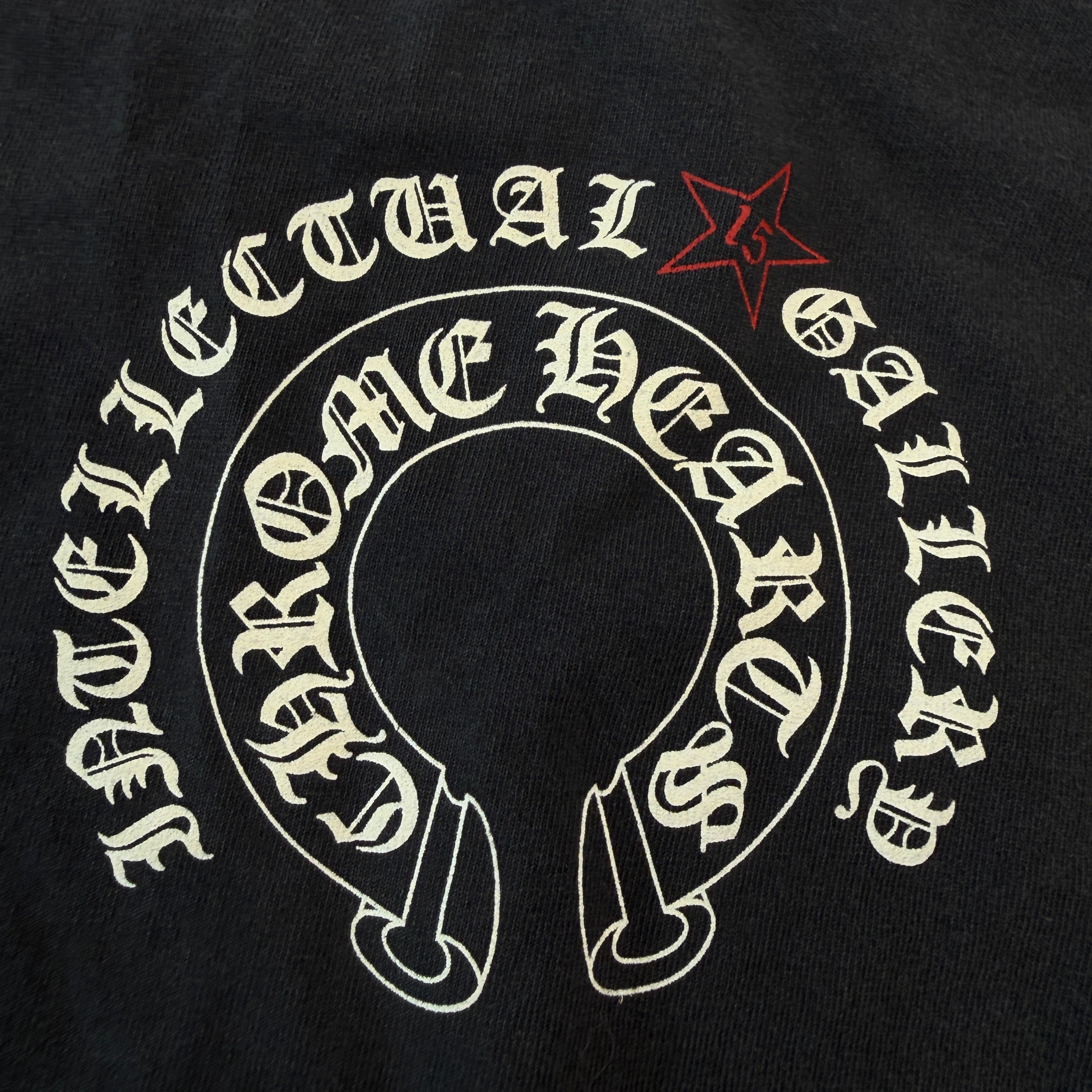 CHROME HEARTS × GULF " INTELLECTUAL GALLERY" 15th anniversary Back Horseshoe Floral Cross Long Sleeve Tee Size L クロムハーツ×ガルフ "インテレクチュアル ギャラリー" バック ホースシュー フローラルクロス ロングスリーブTシャツ サイズL