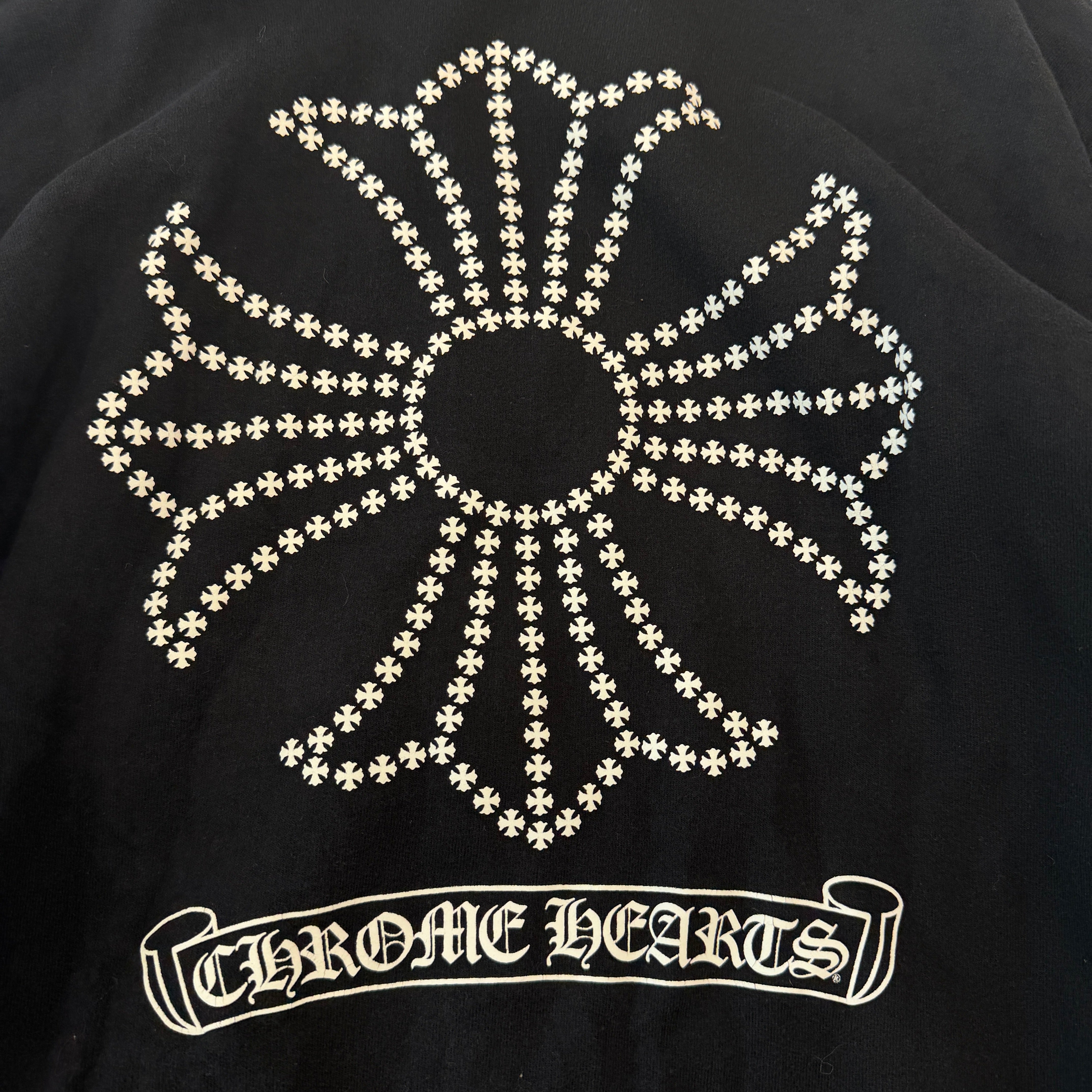 CHROME HEARTS Back CH Plus Print Thermal Zip Up Hoodie Size L クロムハーツ バック CHプラス プリント サーマル ジップアップフーディ サイズL
