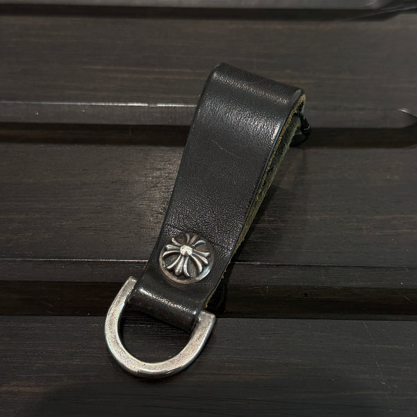 CHROME HEARTS Cross Ball Button Leather Belt Loop クロムハーツ クロスボールボタン レザー ベルトループ