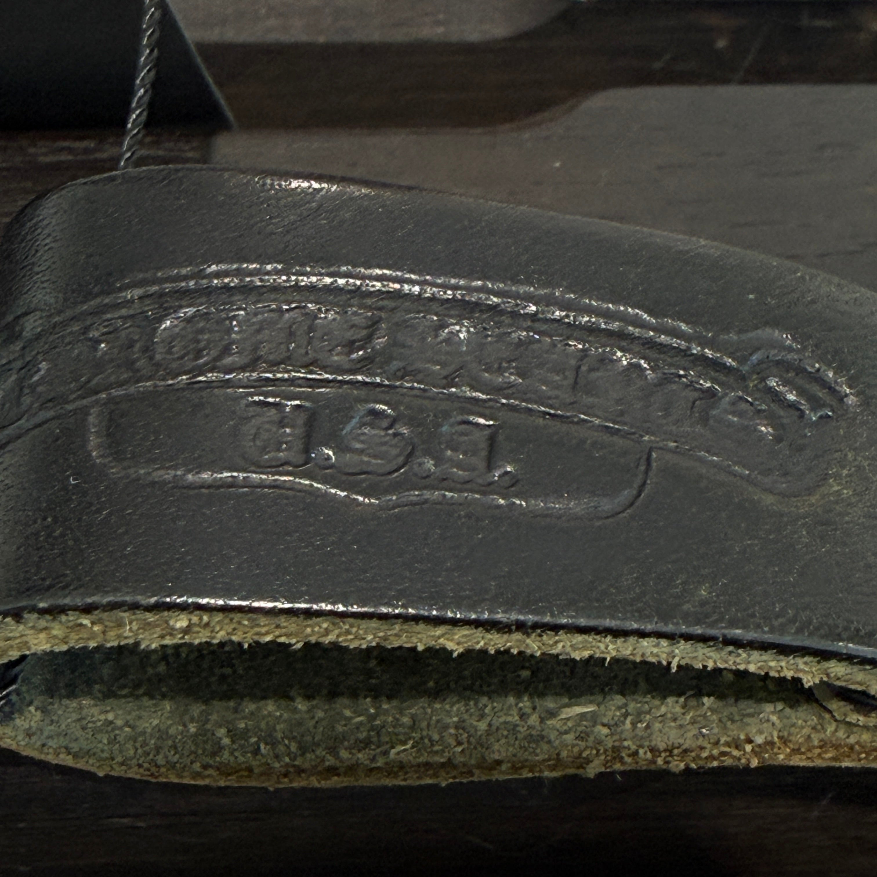 CHROME HEARTS Cross Ball Button Leather Belt Loop クロムハーツ クロスボールボタン レザー ベルトループ