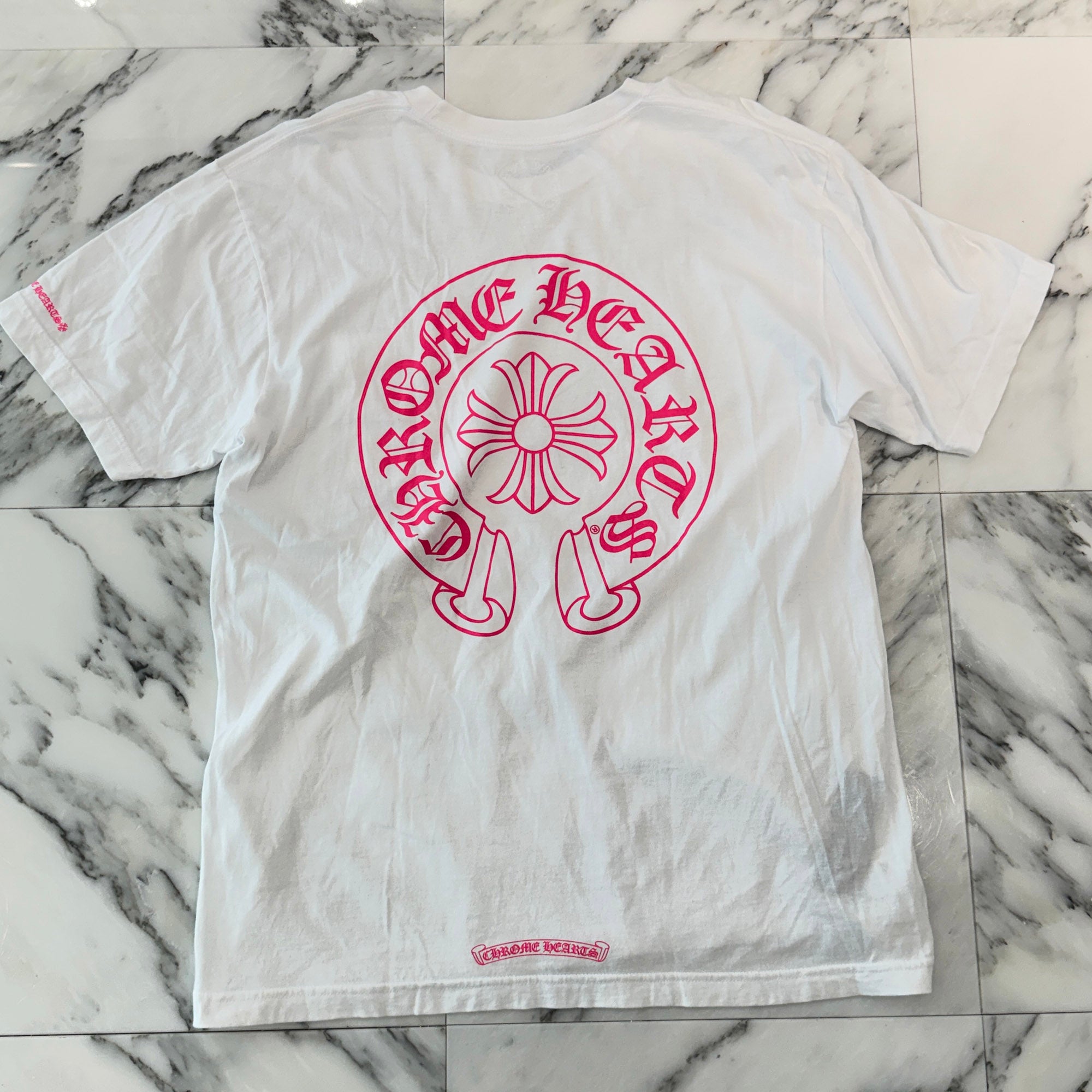 CHROME HEARTS 2025AW Pink Horseshoe Tee Size L クロムハーツ ピンク ホースシュー Tシャツ サイズL