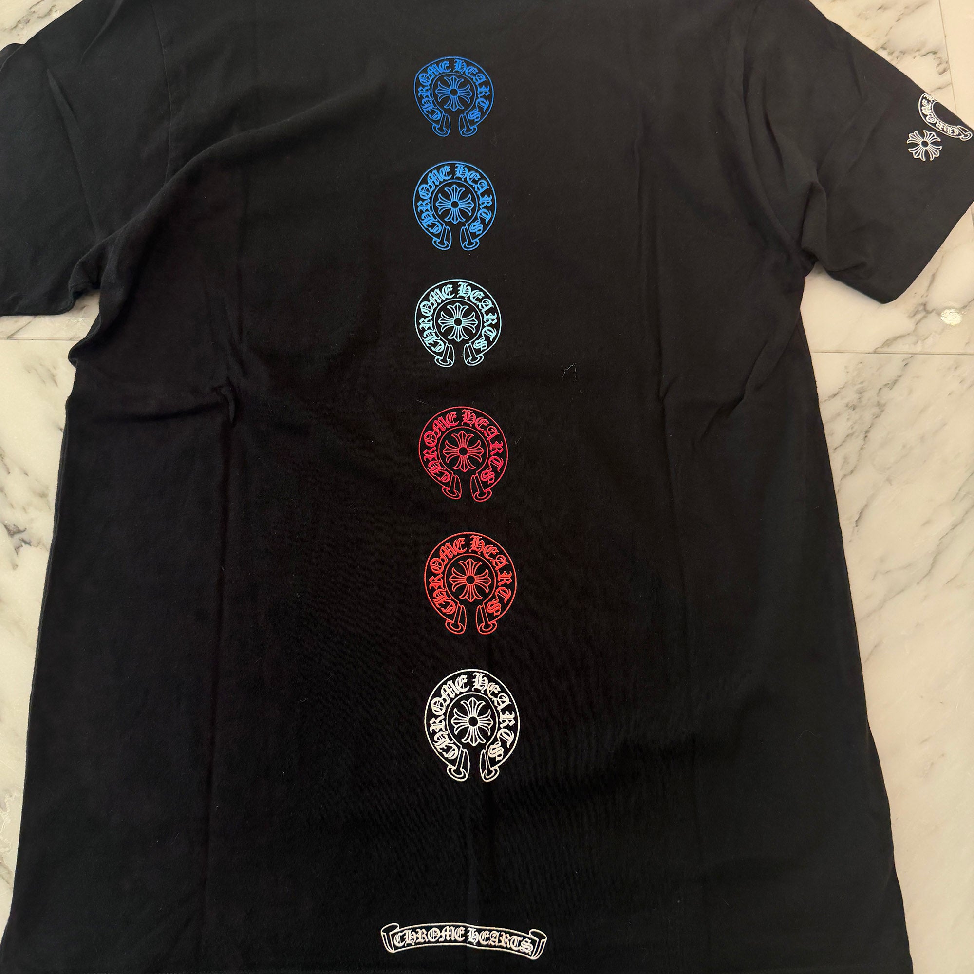 CHROME HEARTS Multi Color Horseshoe Tee Size L クロムハーツ マルチカラー ホースシュー Tシャツ サイズL