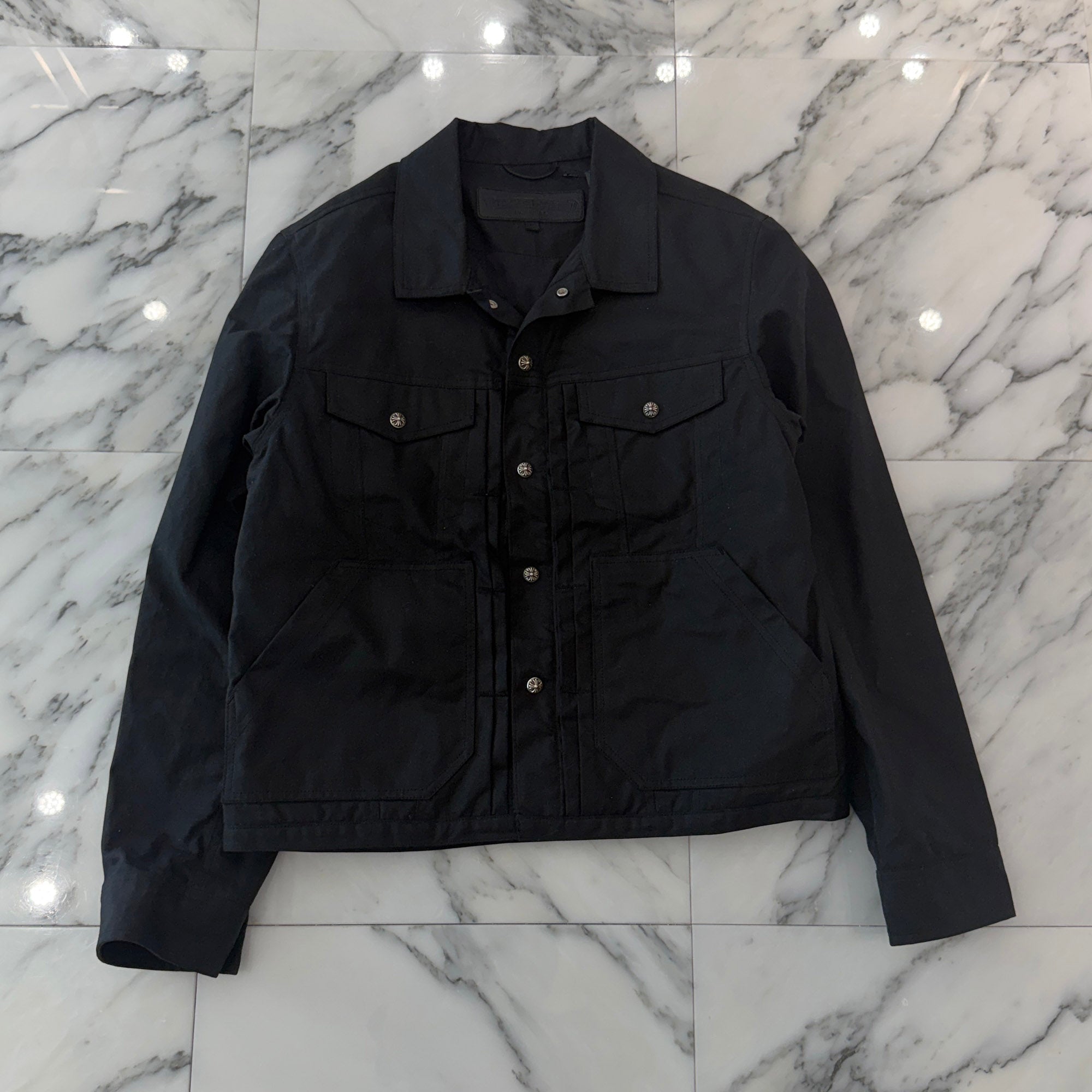 CHROME HEARTS WHIPLASH Oil Finished Fabric Jacket Size S クロムハーツ ウィップラッシュ オイル加工 ファブリックジャケット サイズS