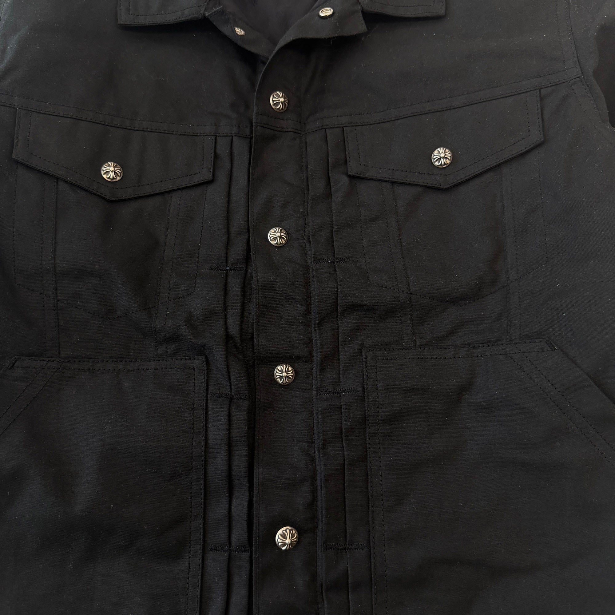 CHROME HEARTS WHIPLASH Oil Finished Fabric Jacket Size S クロムハーツ ウィップラッシュ オイル加工 ファブリックジャケット サイズS