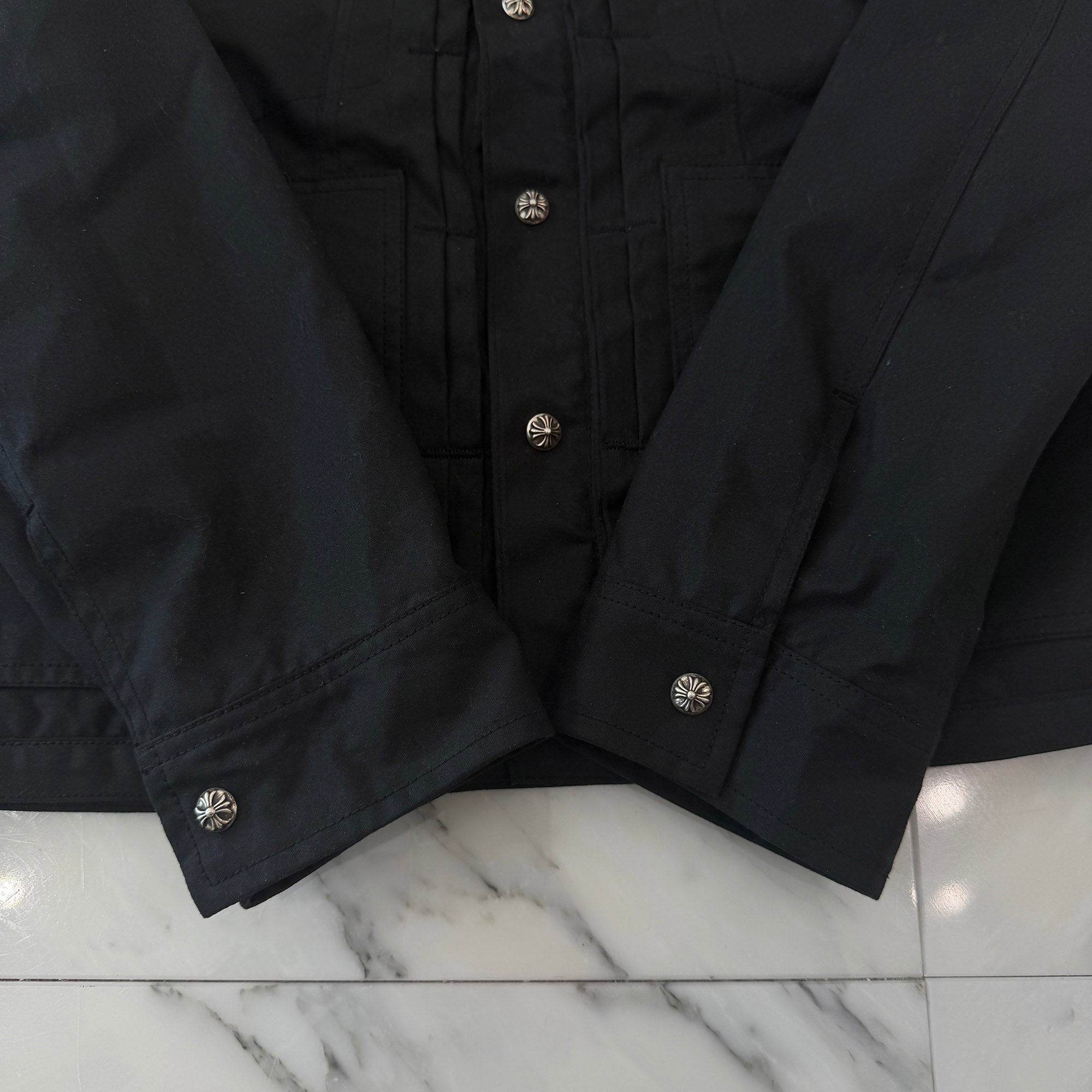 CHROME HEARTS WHIPLASH Oil Finished Fabric Jacket Size S クロムハーツ ウィップラッシュ オイル加工 ファブリックジャケット サイズS