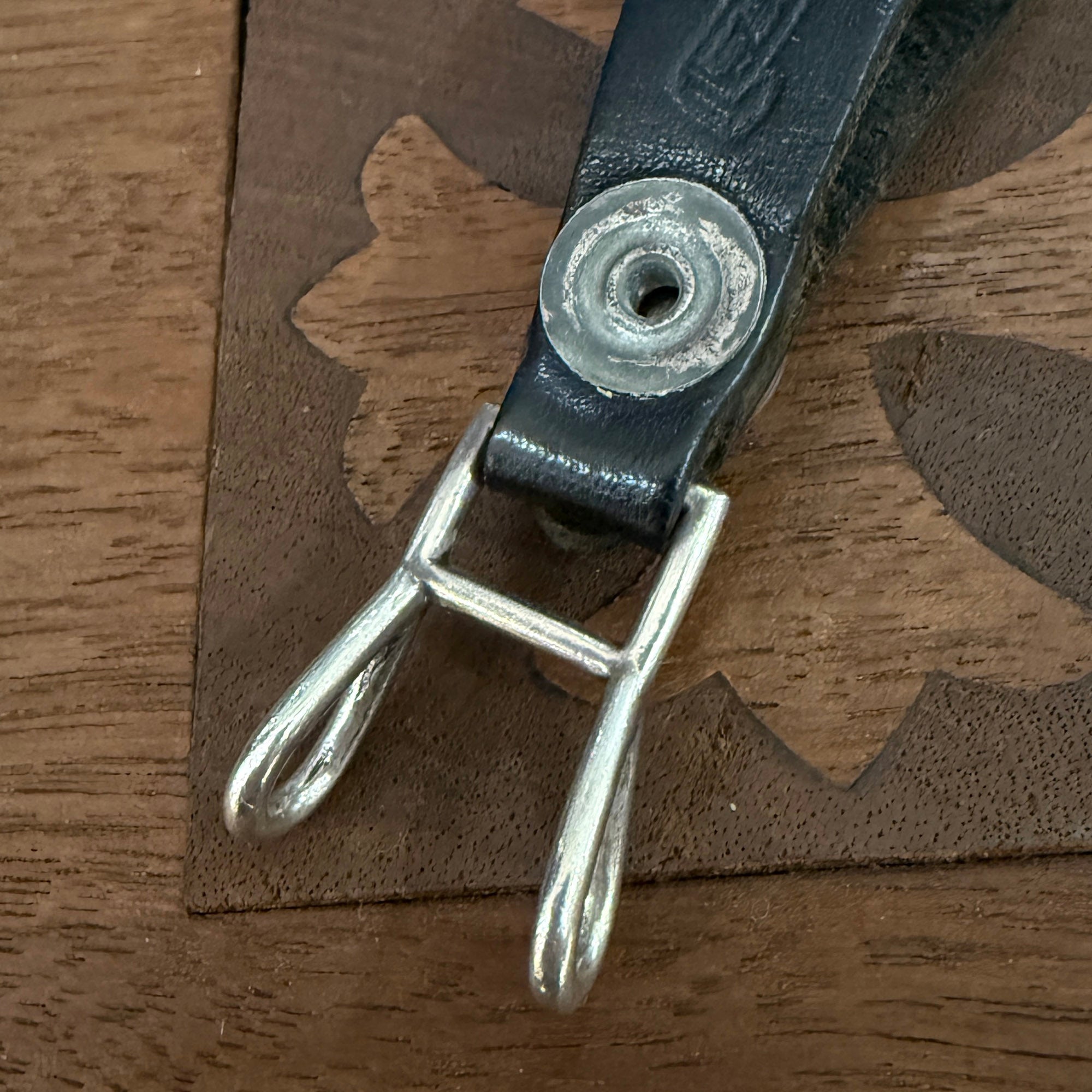 CHROME HEARTS Star Button Leather W Belt Loop クロムハーツ スター レザー ダブル ベルトループ
