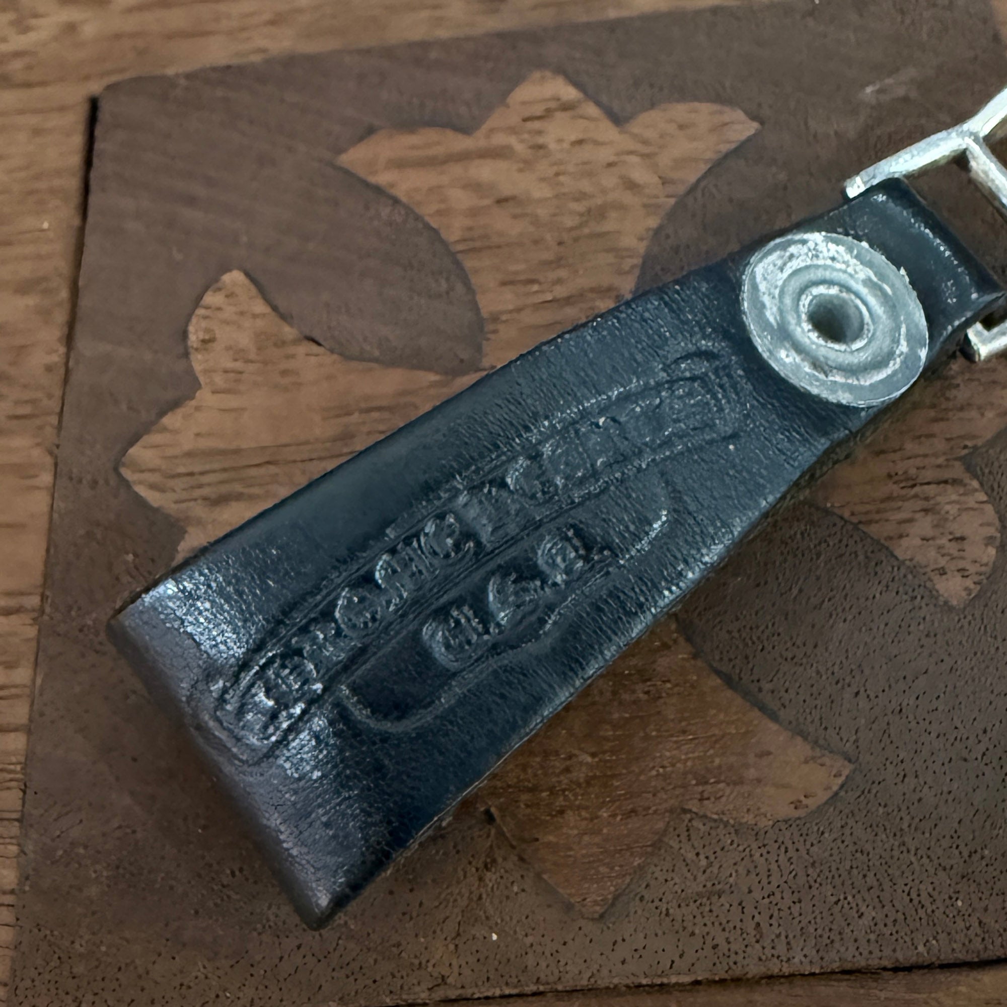 CHROME HEARTS Star Button Leather W Belt Loop クロムハーツ スター レザー ダブル ベルトループ