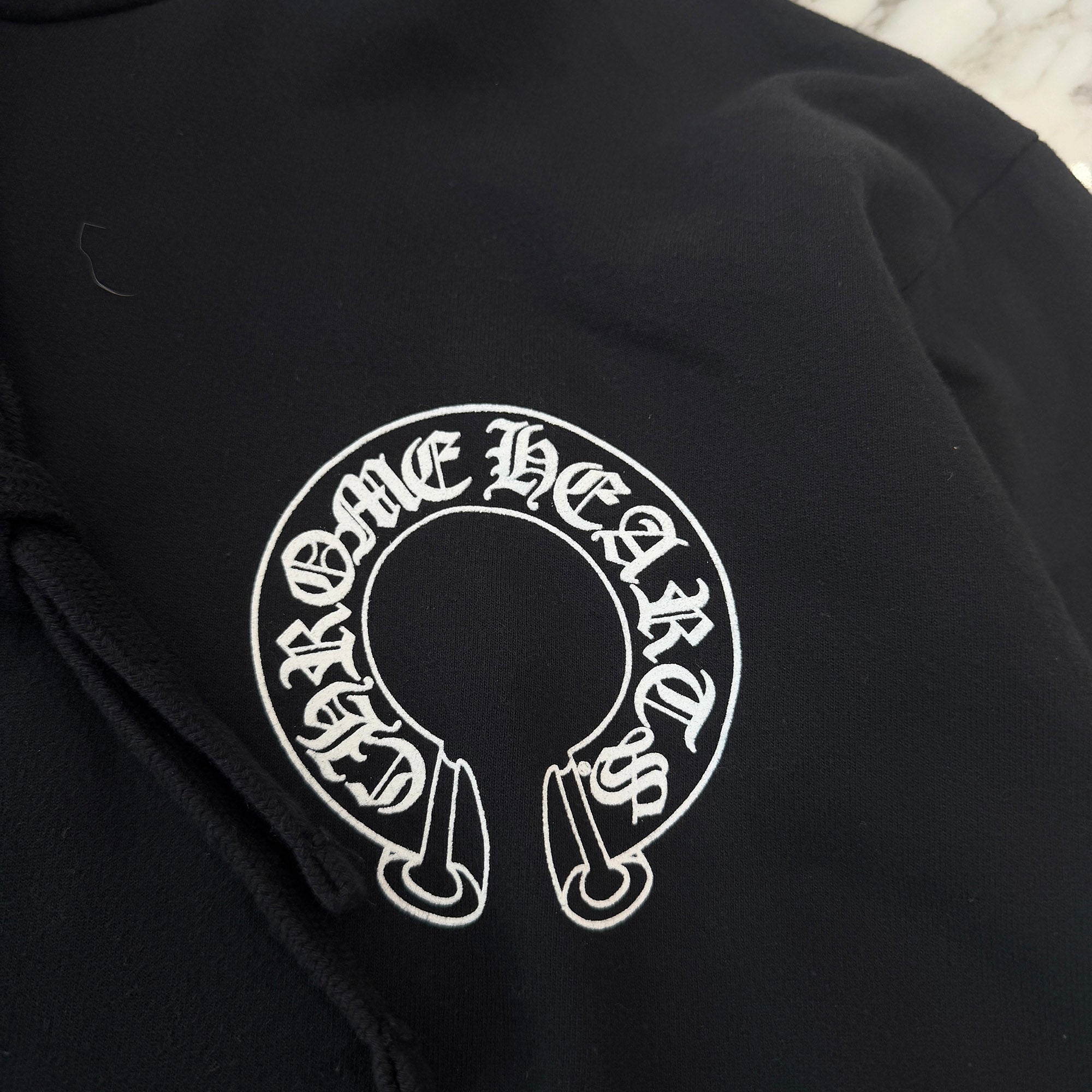 CHROME HEARTS Floral Cross Horseshoe Pullover Hoodie Size L クロムハーツ フローラルクロス ホースシュー プルオーバーフーディ サイズL