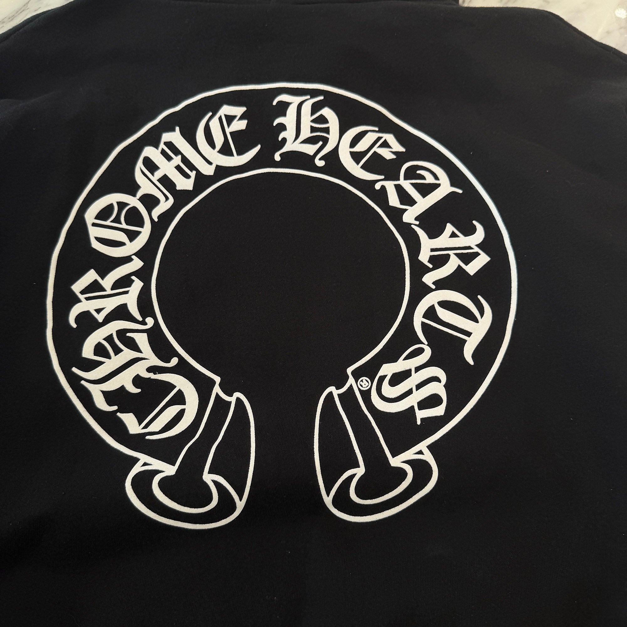 CHROME HEARTS Floral Cross Horseshoe Pullover Hoodie Size L クロムハーツ フローラルクロス ホースシュー プルオーバーフーディ サイズL