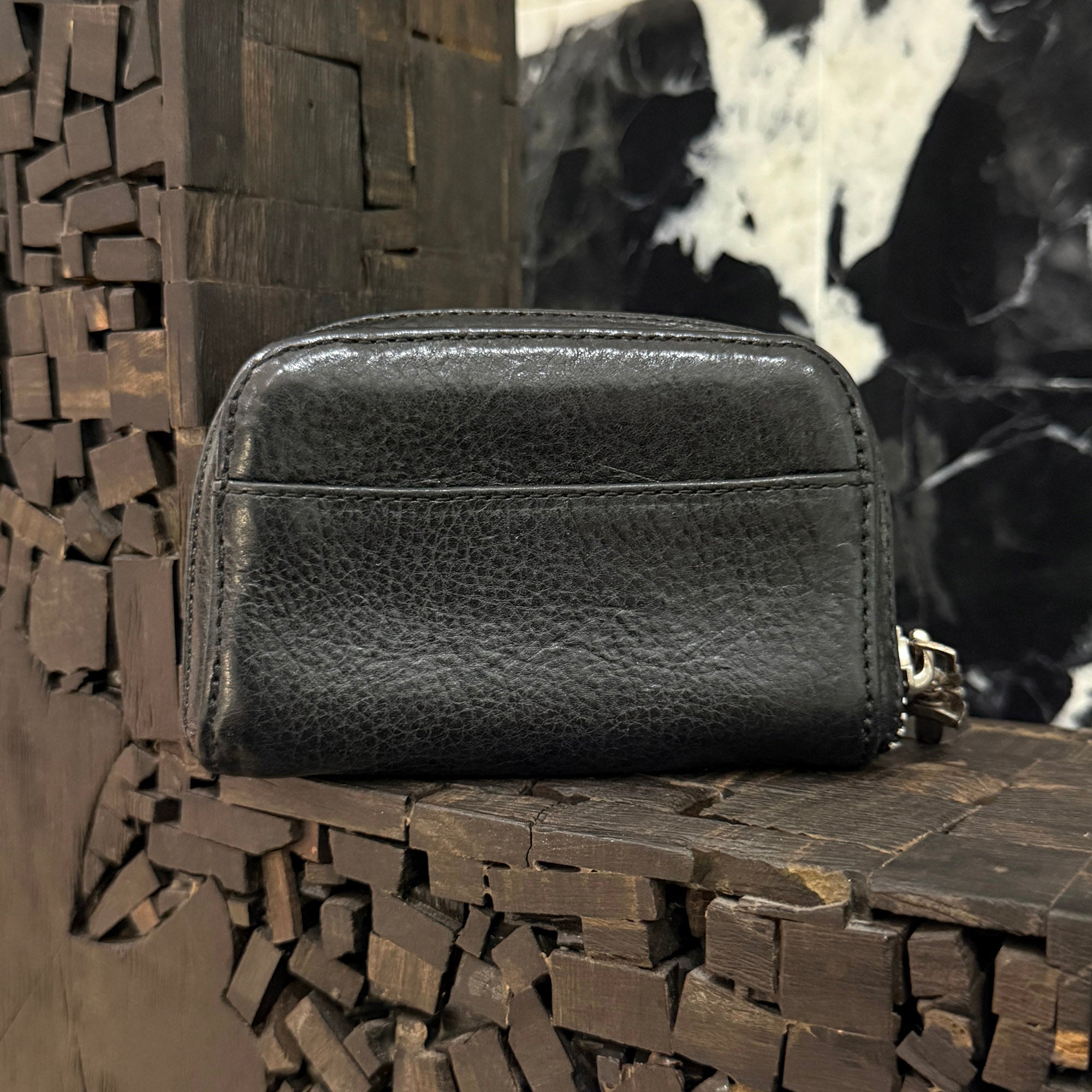CHROME HEARTS Round Zip Leather Coin Case クロムハーツ ラウンドジップ レザーコインケース