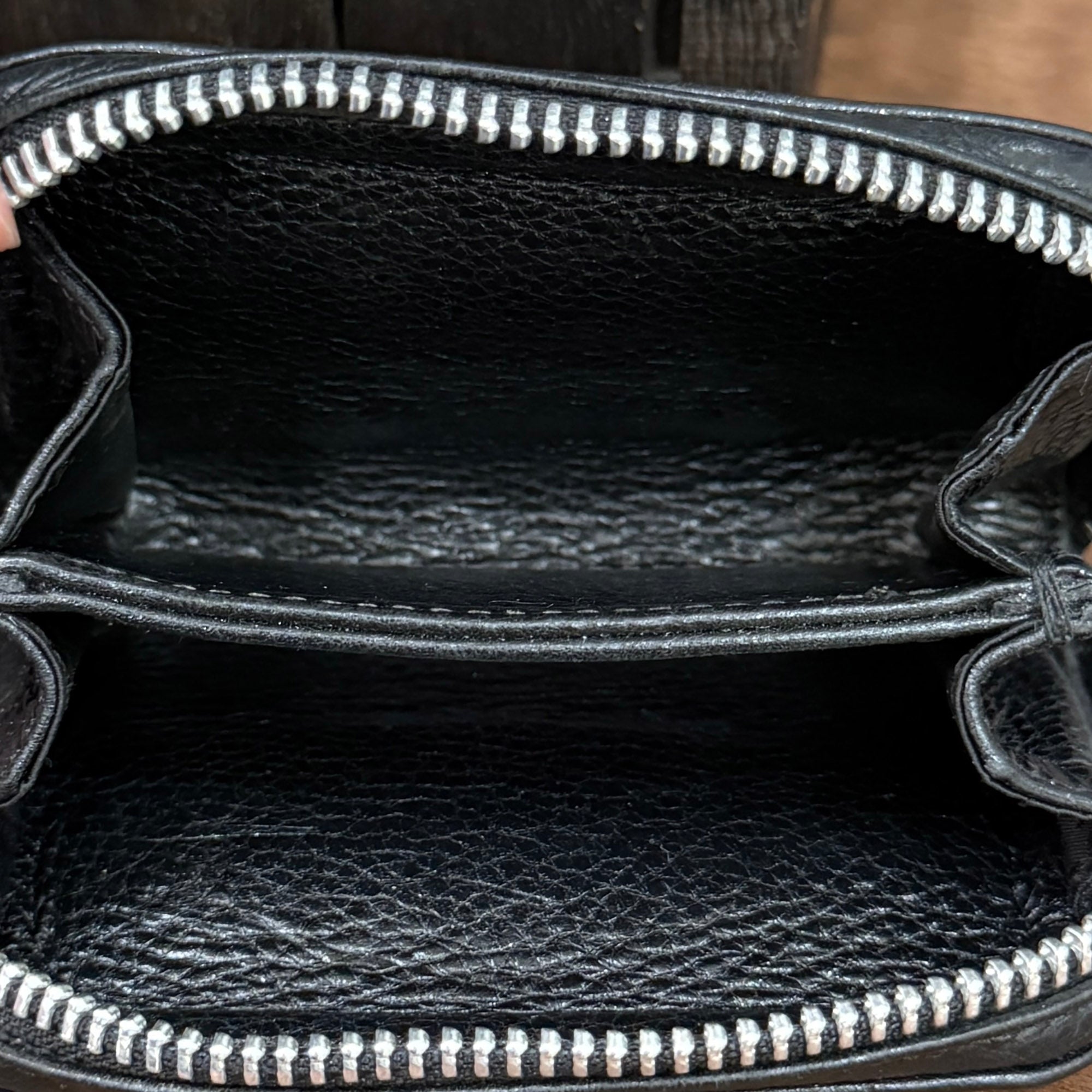 CHROME HEARTS Round Zip Leather Coin Case クロムハーツ ラウンドジップ レザーコインケース