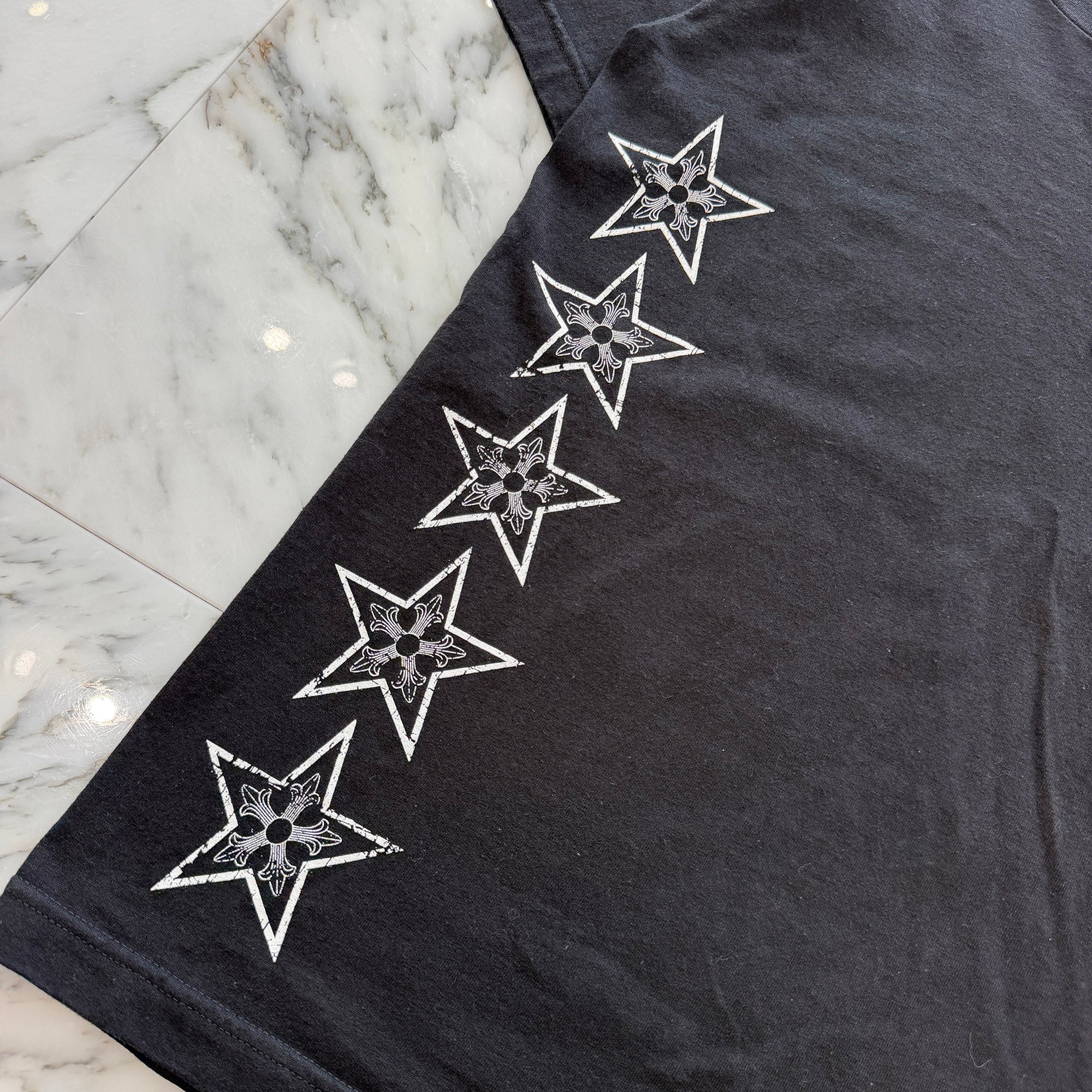 CHROME HEARTS Back T Bar Logo Side Star Tee Size S クロムハーツ バック Tバー ロゴ サイドスター Tシャツ サイズS