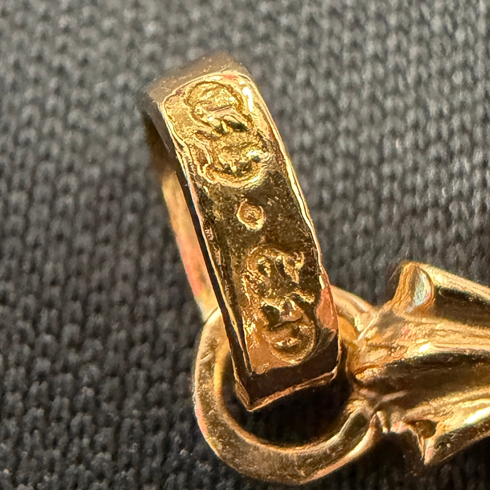 CHROME HEARTS 22K CH Cross Baby Fat Charm Pave Ruby クロムハーツ 22K CHクロス ベビーファット チャーム パヴェルビー