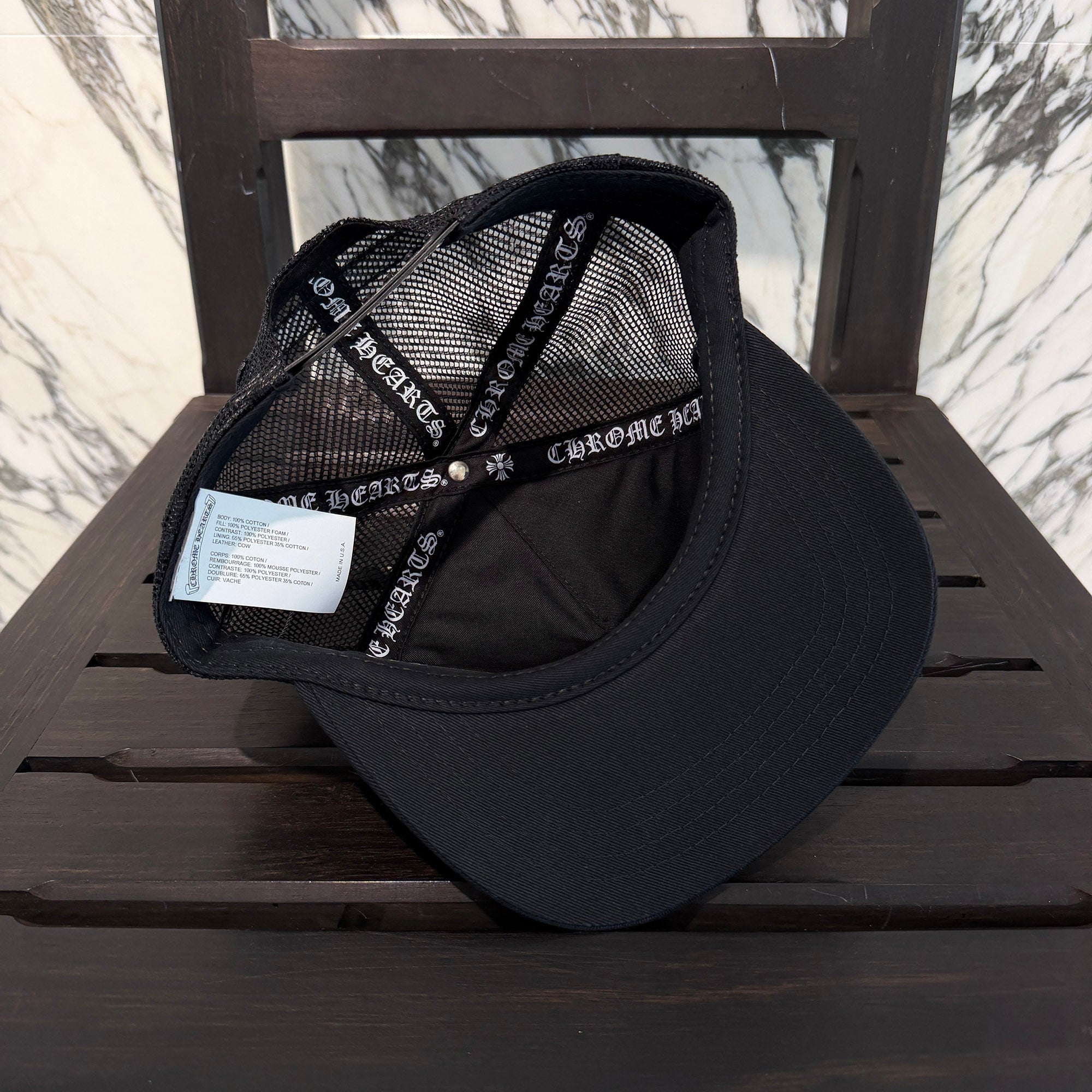 CHROME HEARTS Camo Triple Cross Leather Patch Trucker Cap ONE SIZE (51-61) クロムハーツ カモ トリプルクロス レザーパッチ トラッカーキャップ サイズONE SIZE (51-61)