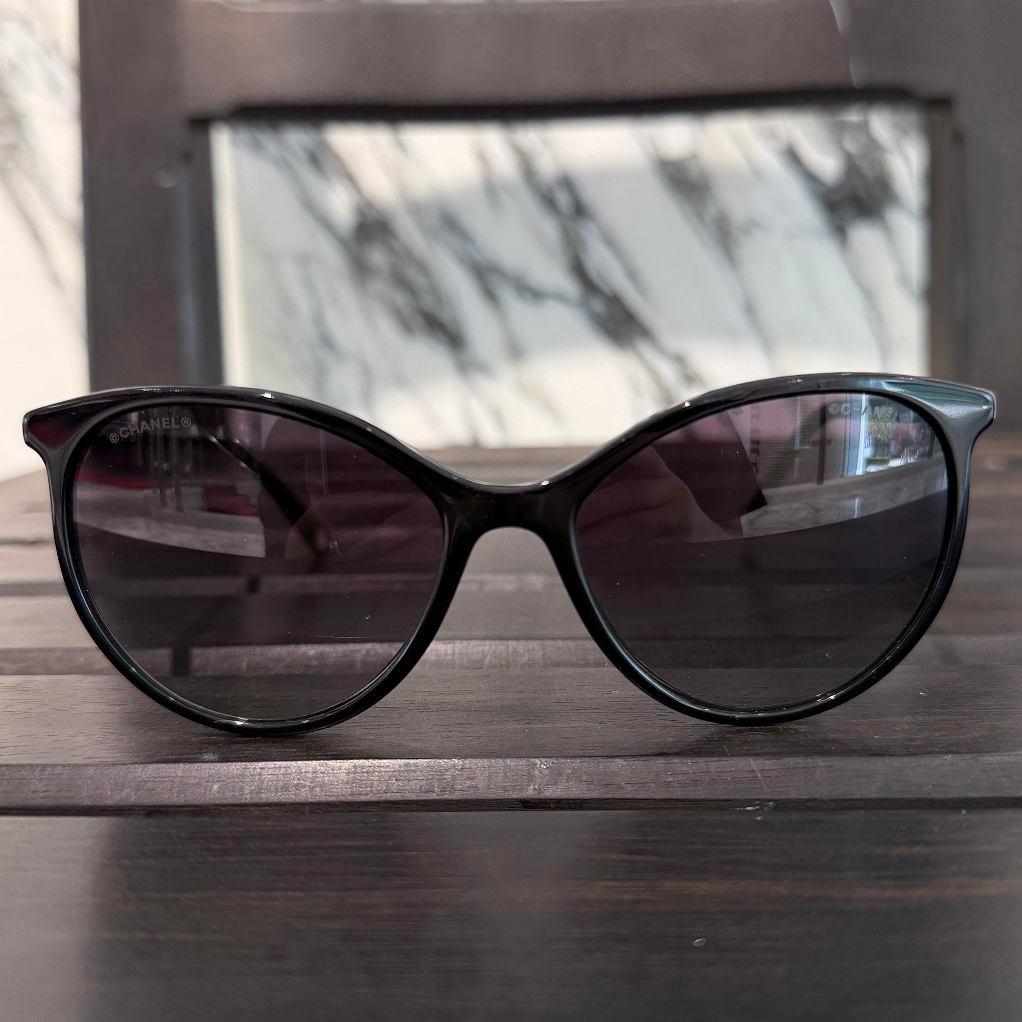 CHANEL Coco Mark Cat Eye Sunglasses CH5448A Size 54□17 140 シャネル ココマーク キャットアイ サングラス サイズ54□17 140