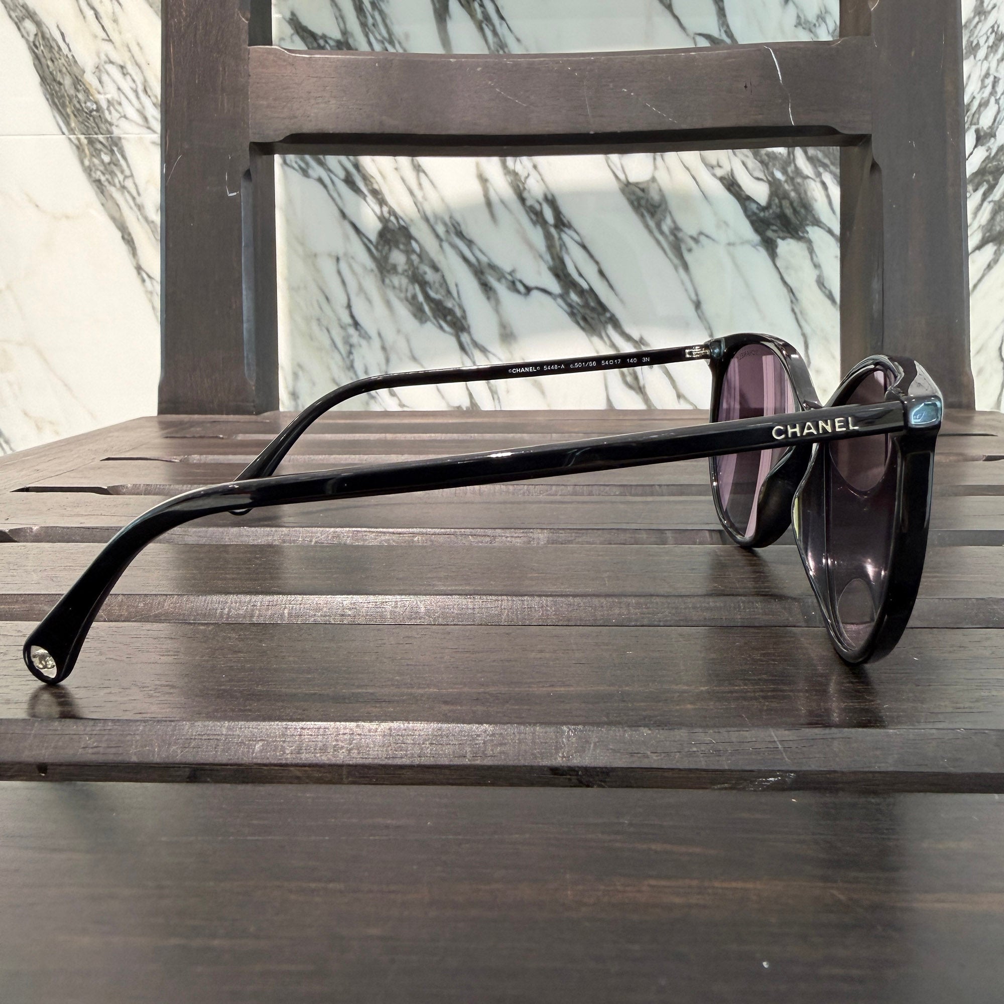CHANEL Coco Mark Cat Eye Sunglasses CH5448A Size 54□17 140 シャネル ココマーク キャットアイ サングラス サイズ54□17 140