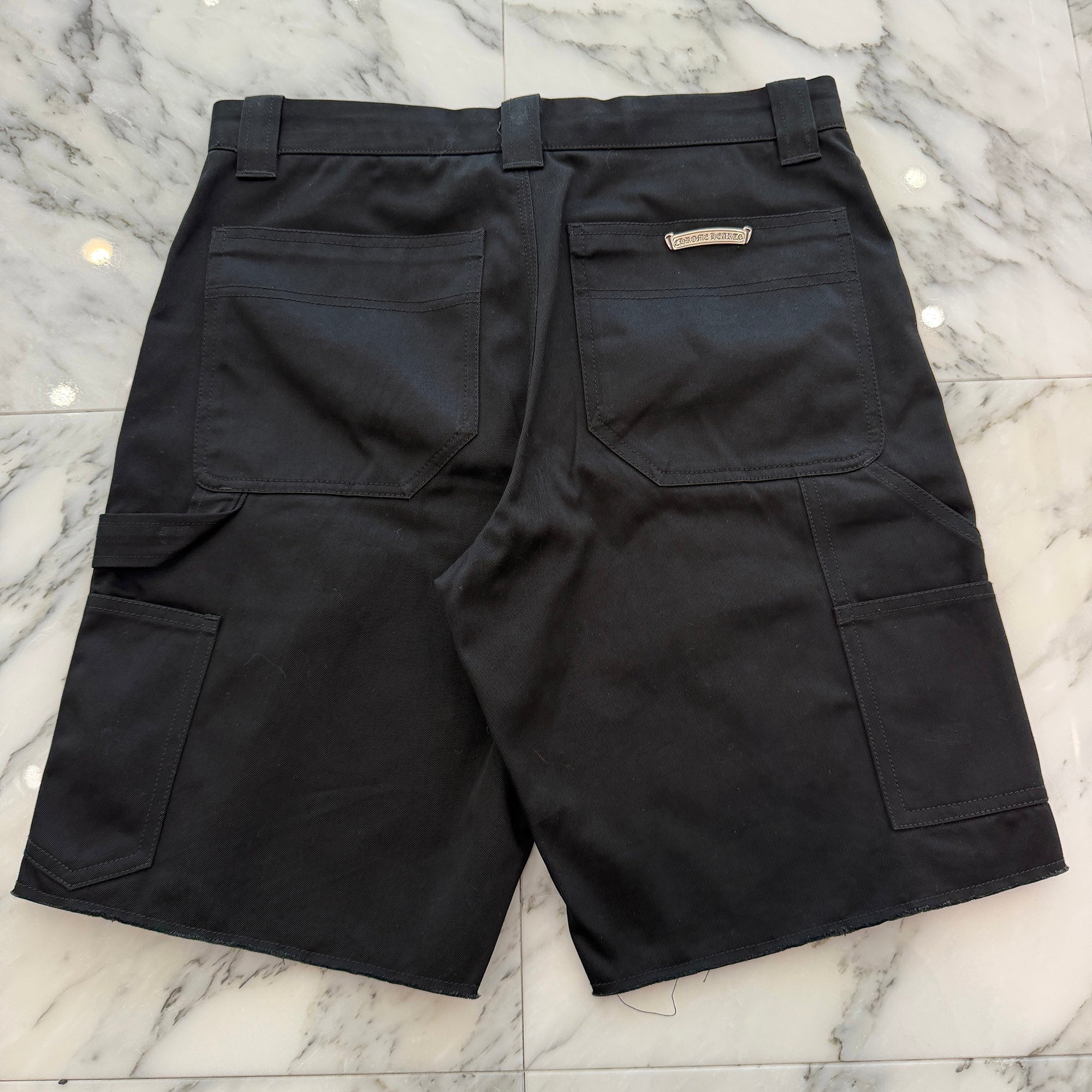 CHROME HEARTS Carpenter Cross Ball Button Denim Shorts Size 32 クロムハーツ カーペンター クロスボールボタン デニムショーツ サイズ32