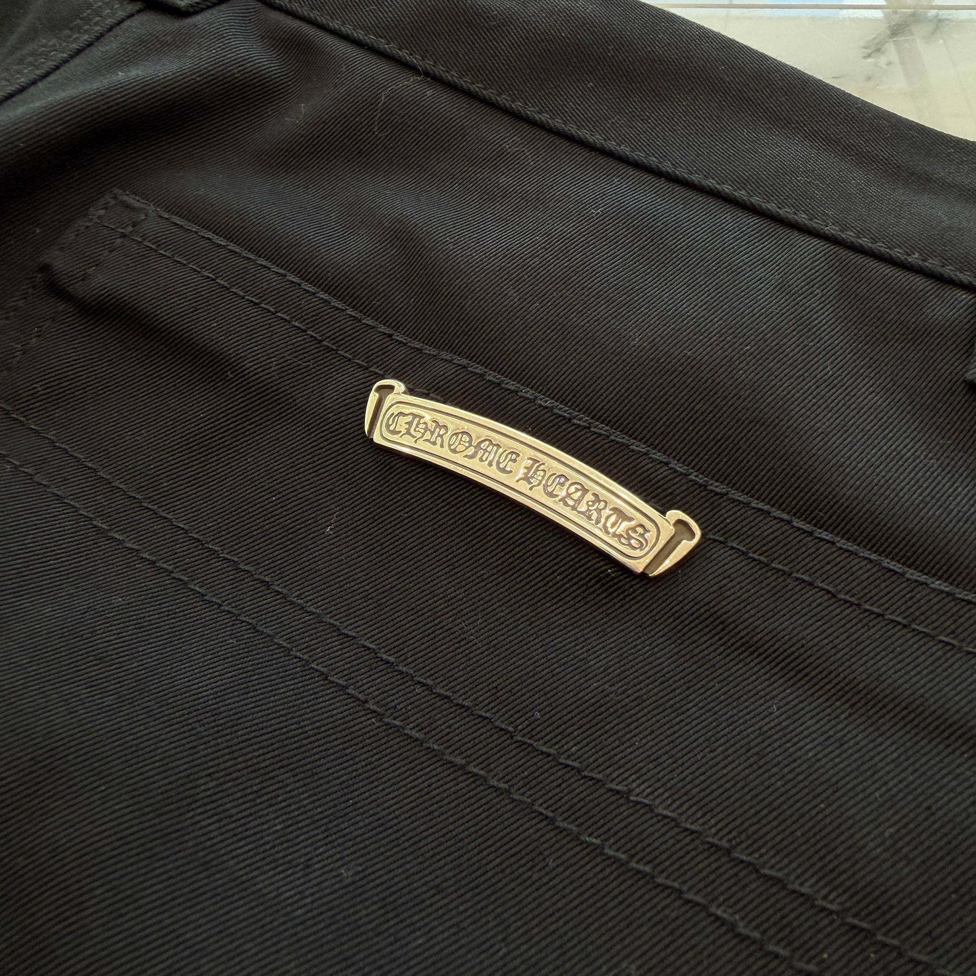 CHROME HEARTS Carpenter Cross Ball Button Denim Shorts Size 32 クロムハーツ カーペンター クロスボールボタン デニムショーツ サイズ32