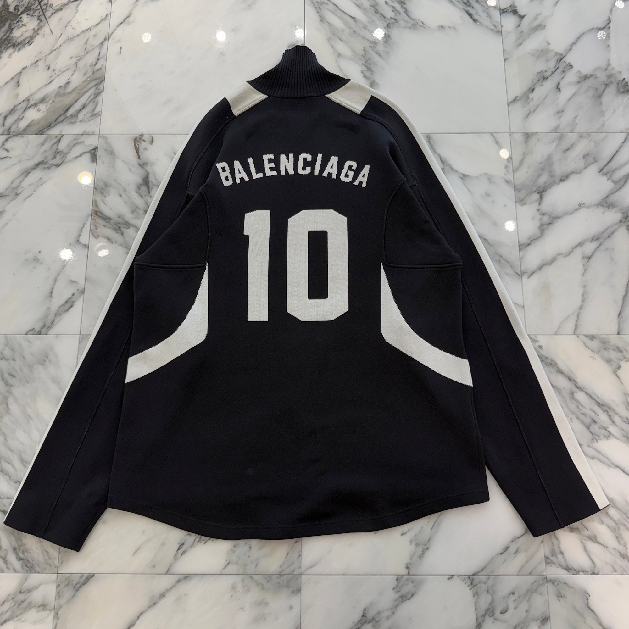BALENCIAGA 2020AW Football Logo Turtleneck Knit 641796 T6182 Size XS バレンシアガ フットボールロゴ タートルネックニット サイズXS