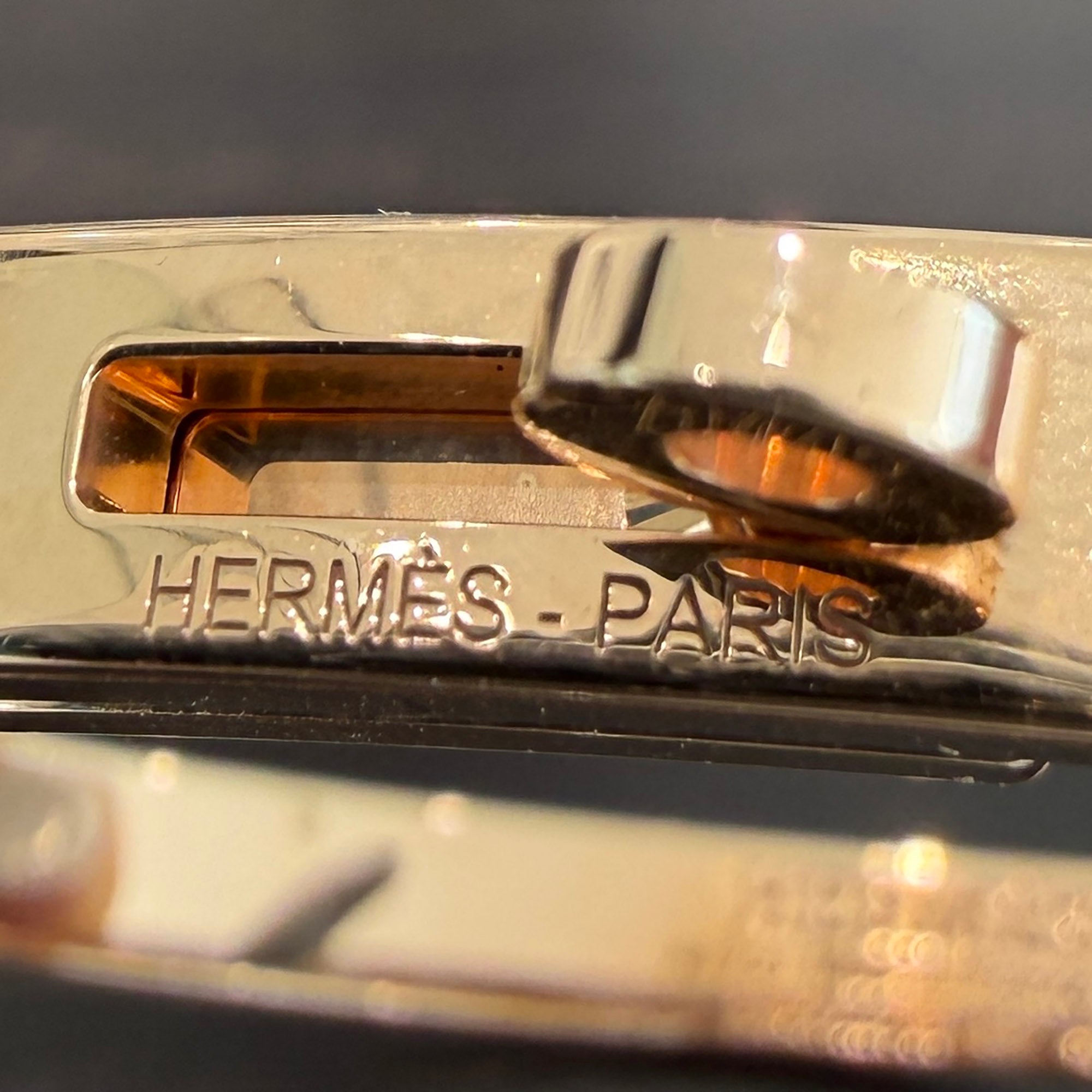 HERMES Au750 PG Kelly Bracelet PM Size LG エルメス Au750 PG ケリー ブレスレット PM サイズLG