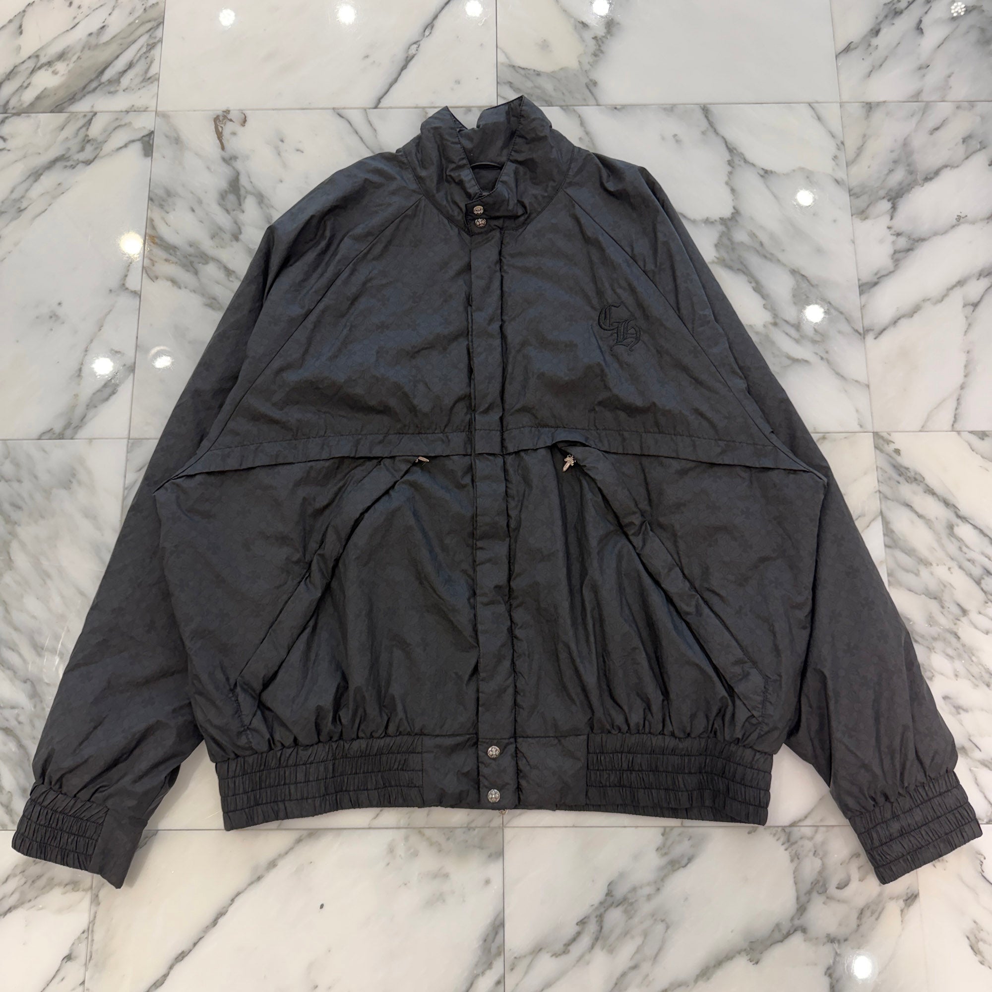 CHROME HEARTS CH Logo Embroidery U Match Point Nylon Jacket Size XL クロムハーツ CHロゴ刺繍 Uマッチポイント ナイロンジャケット サイズXL