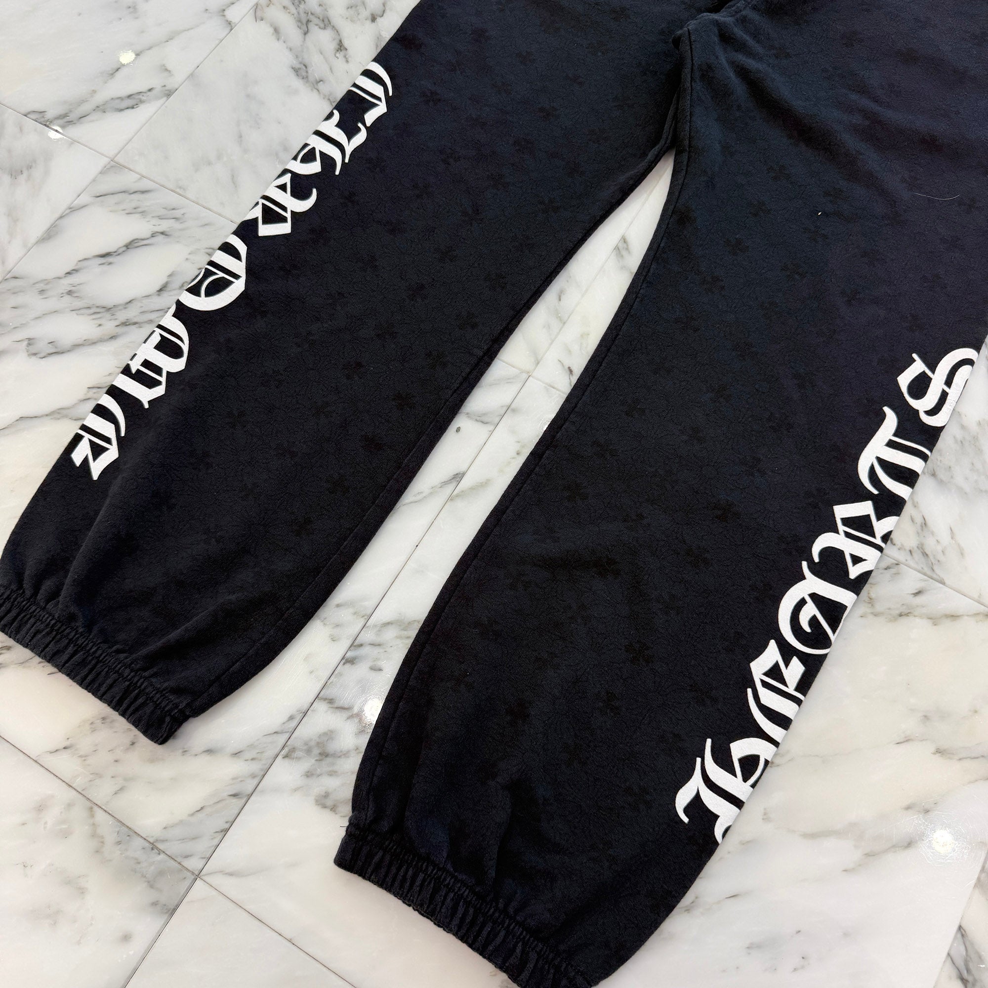 CHROME HEARTS CH Plus Horseshoe Fuck You Logo Sweat Long Pants Size L クロムハーツ CHプラス総柄 ホースシュー ファックユー ロゴ スウェットロングパンツ サイズL
