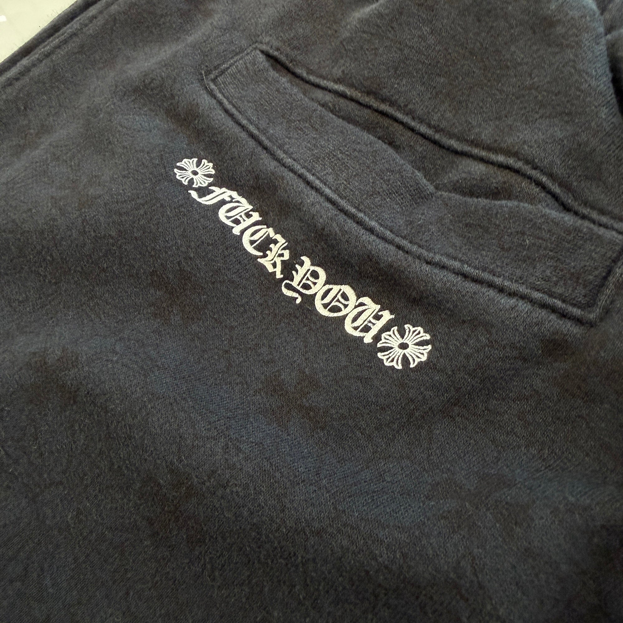 CHROME HEARTS CH Plus Horseshoe Fuck You Logo Sweat Long Pants Size L クロムハーツ CHプラス総柄 ホースシュー ファックユー ロゴ スウェットロングパンツ サイズL